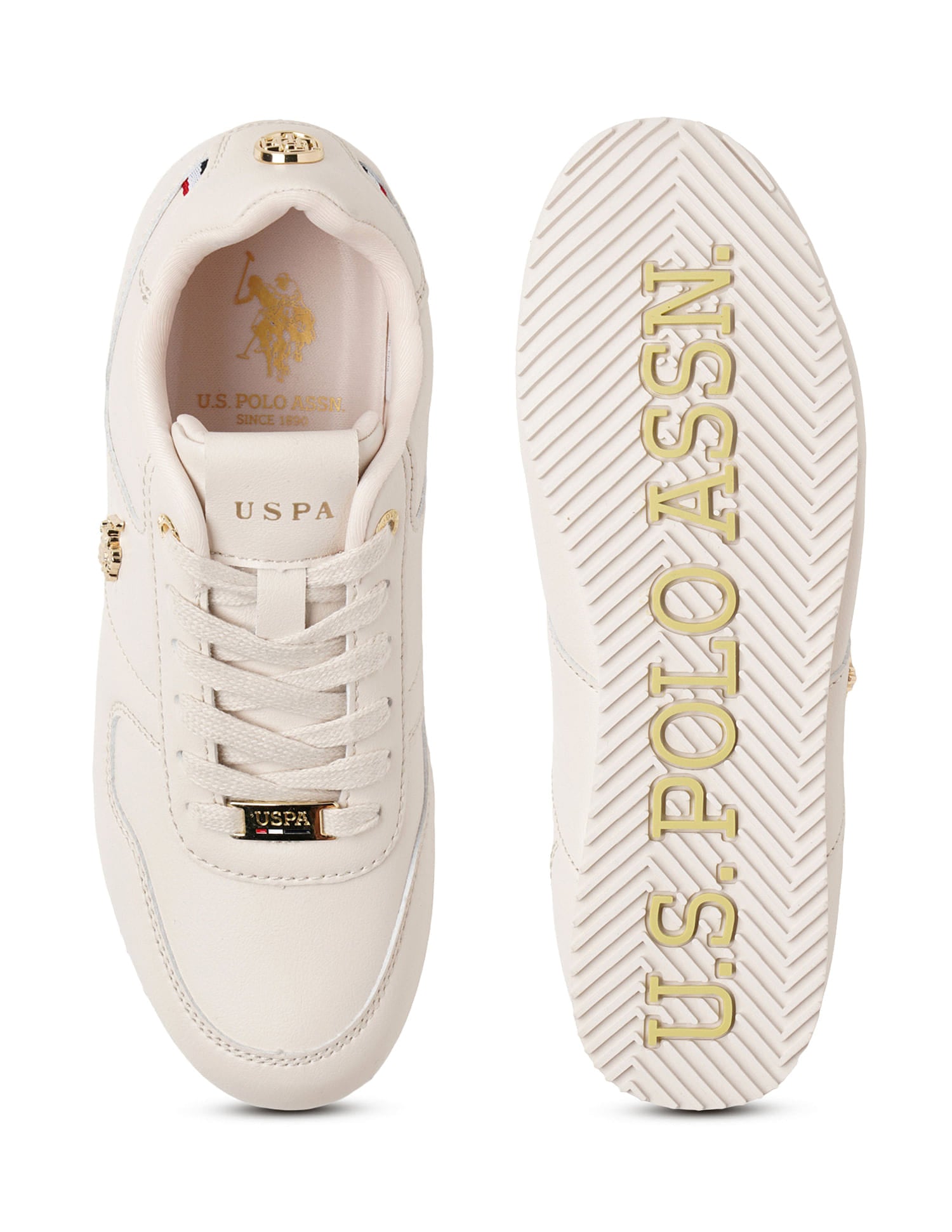 Sorrento Retro Sneakers Shoes Nude - U.S. Polo Assn. India | Large