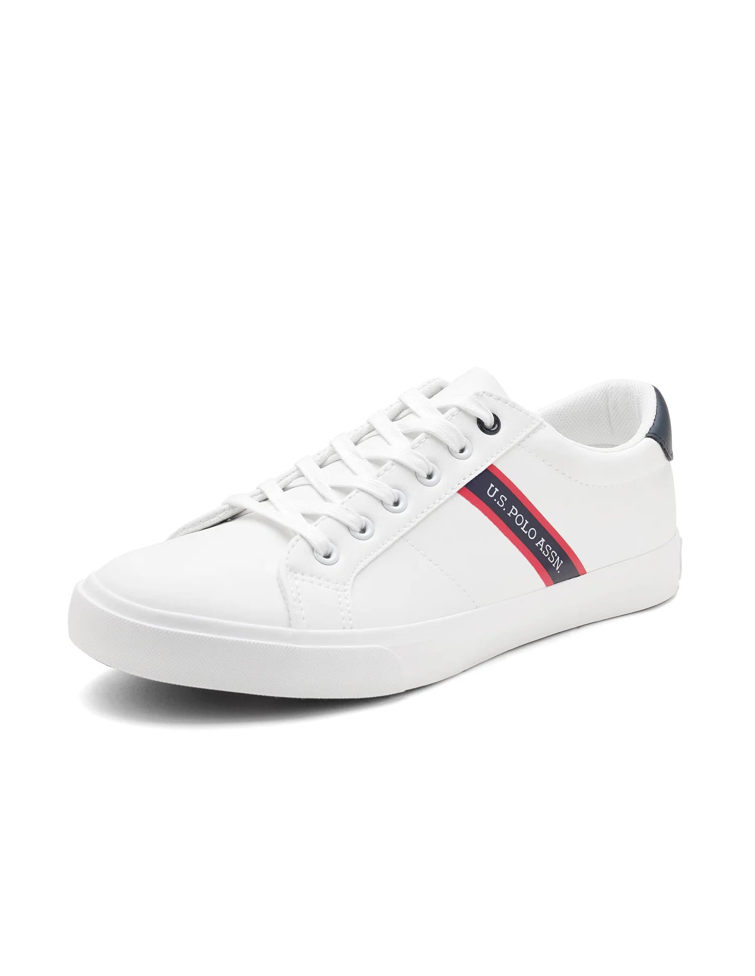 Men Round Toe Lace Up Gaiman 2.0 Sneakers Off White - U.S. Polo Assn. India | Large