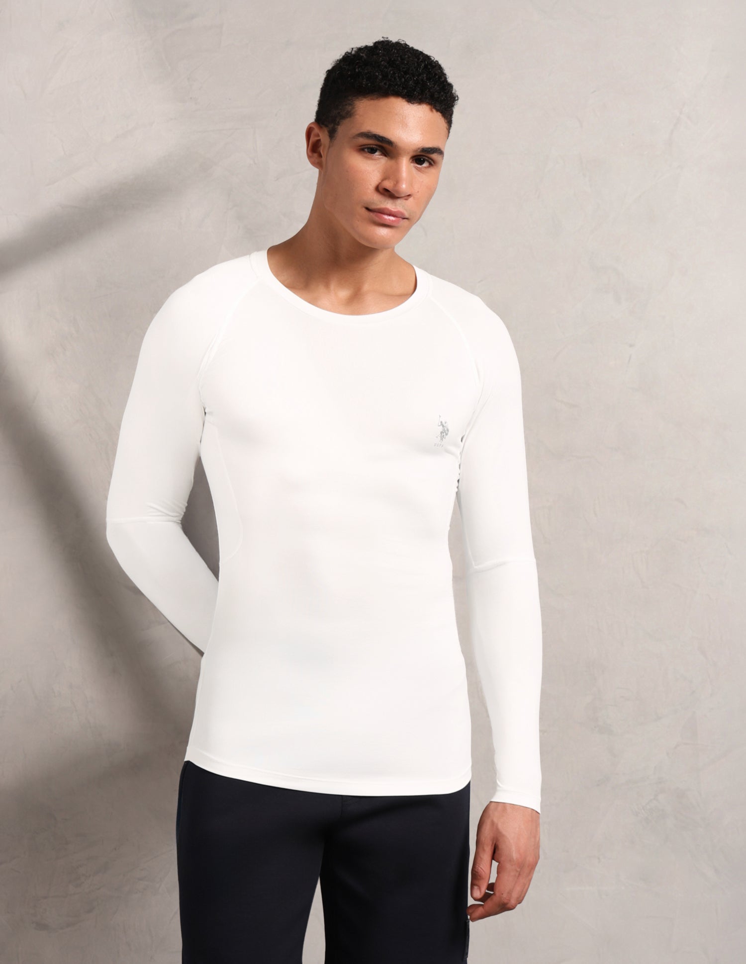 Essential Sports RV003 Compression T-Shirt White - U.S. Polo Assn. India | Large
