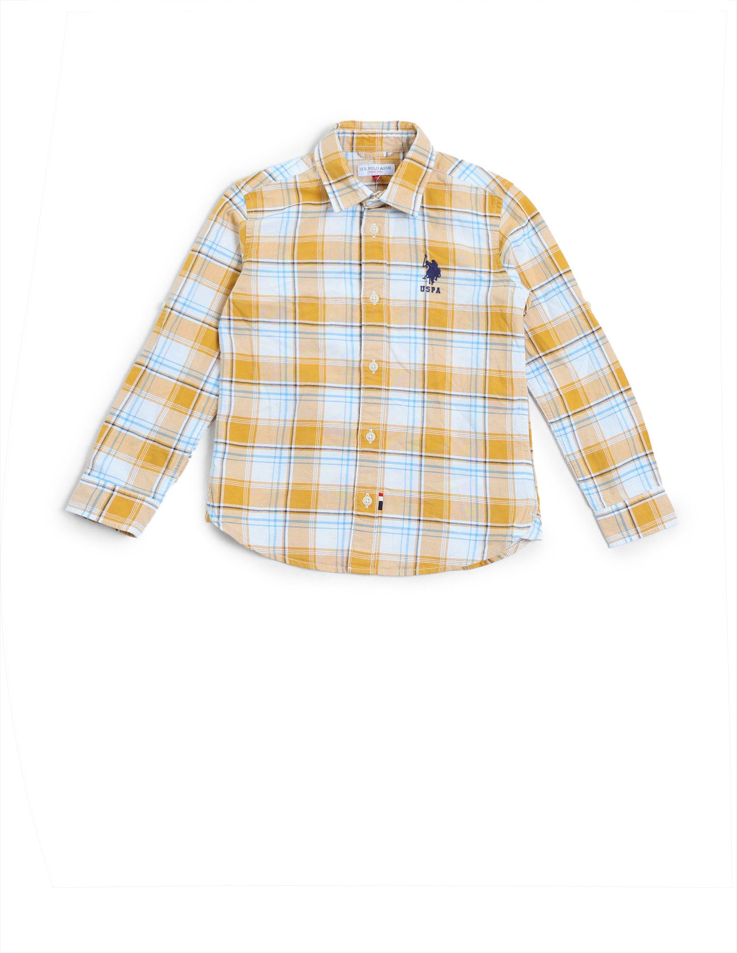 Boys Regular Fit Oxford Shirt Yellow - U.S. POLO ASSN. | Large