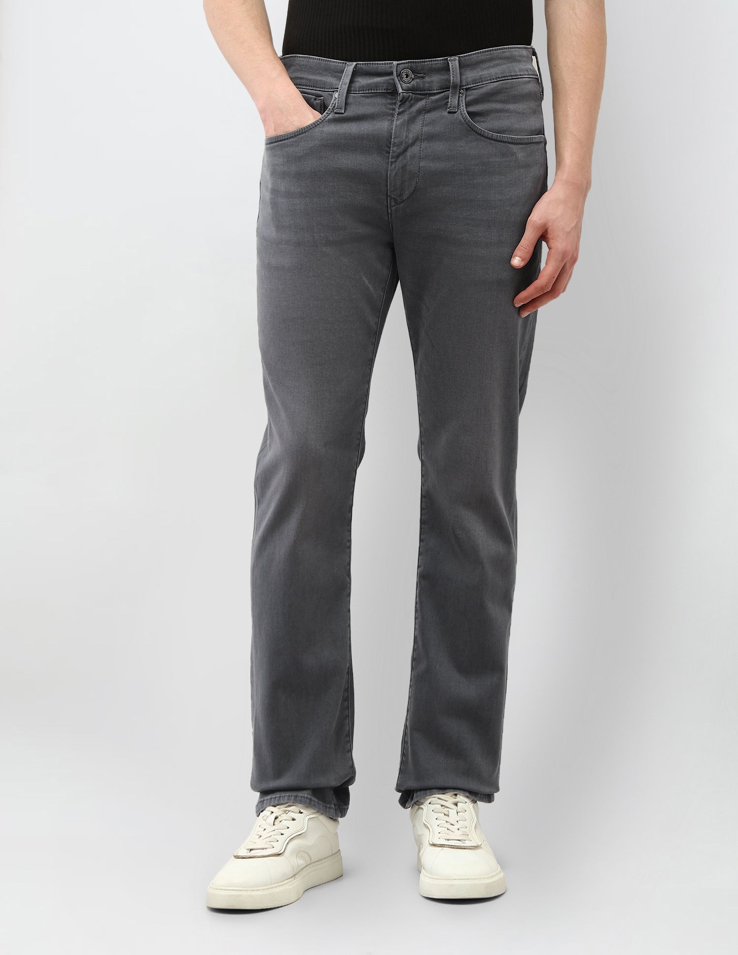 Whiskered Harold Slim Straight Fit Jeans Grey - U.S. Polo Assn. India | Large