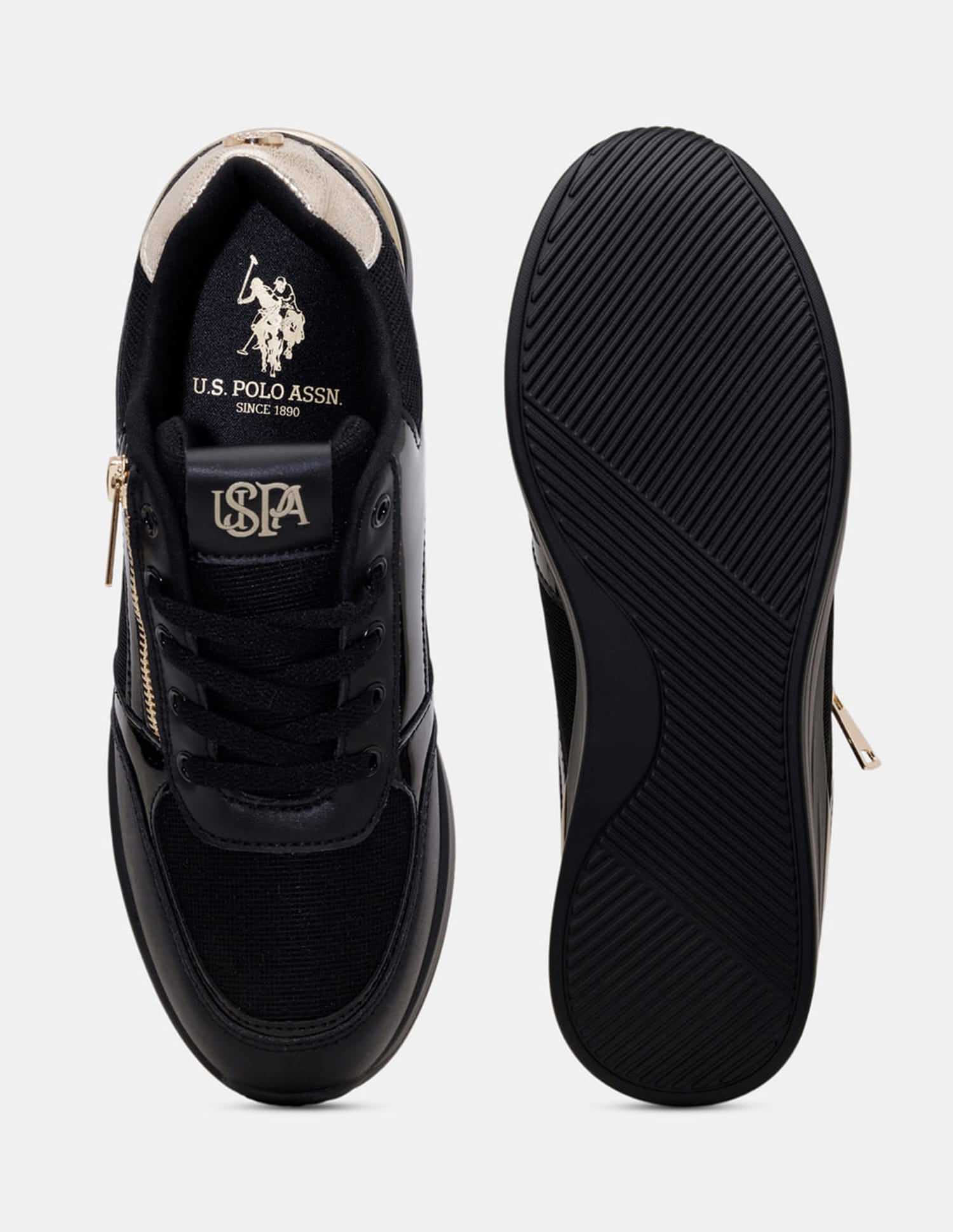 Liora 2.0 Light Weight Glitter Sneakers Black - U.S. Polo Assn. India | Large