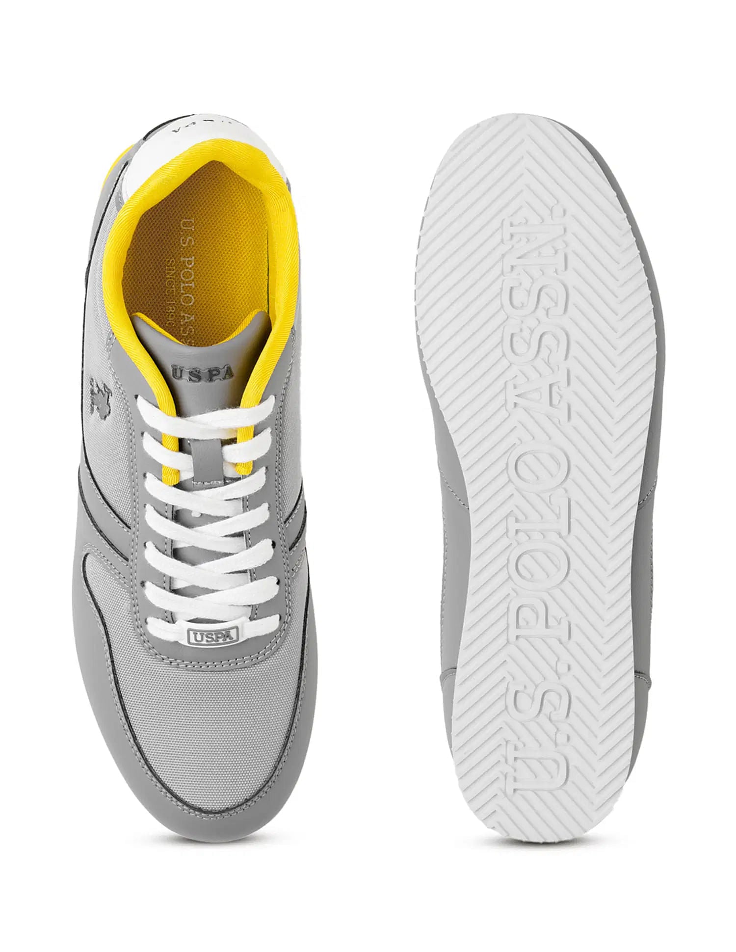 Men Clemt 3.0 Colourblocked Sneakers Grey - U.S. POLO ASSN. | Large