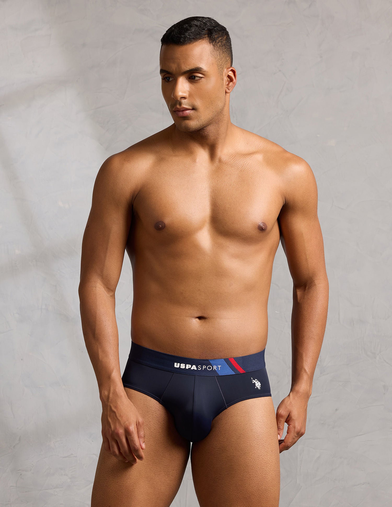 Micro Fibre Sports High Stretch Brief Navy - U.S. POLO ASSN. | Large