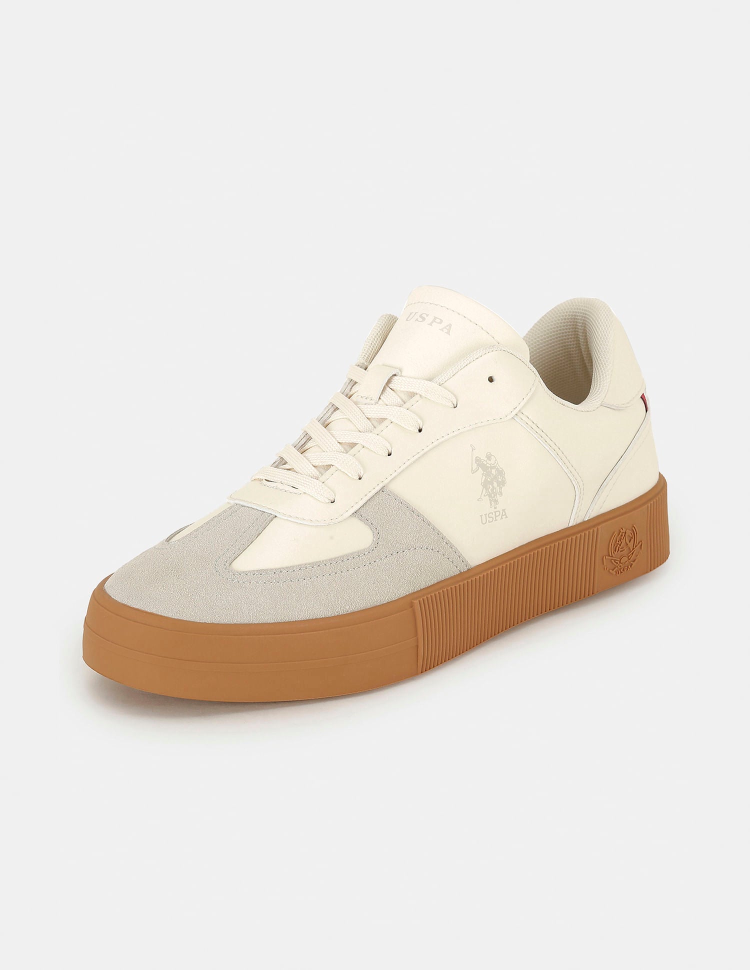 Men Colour Blocked Palfrey Sneakers Cream - U.S. POLO ASSN. | Large