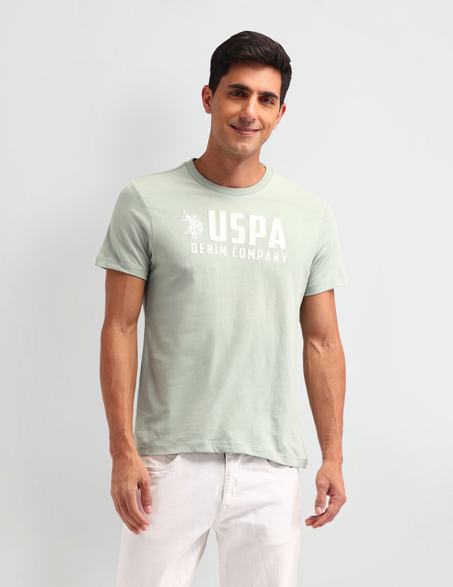 Collegiate Muscle Fit Brand T-Shirt Grey - U.S. POLO ASSN. | Large