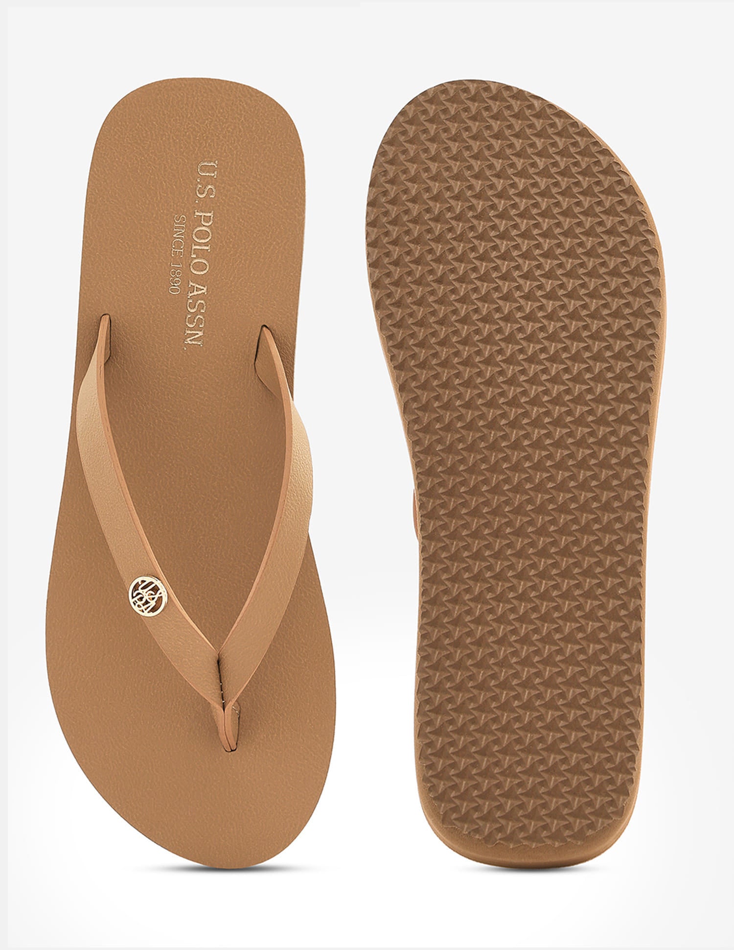 Narrow V-Strap Rei Flip Flops Nude - U.S. Polo Assn. India | Large