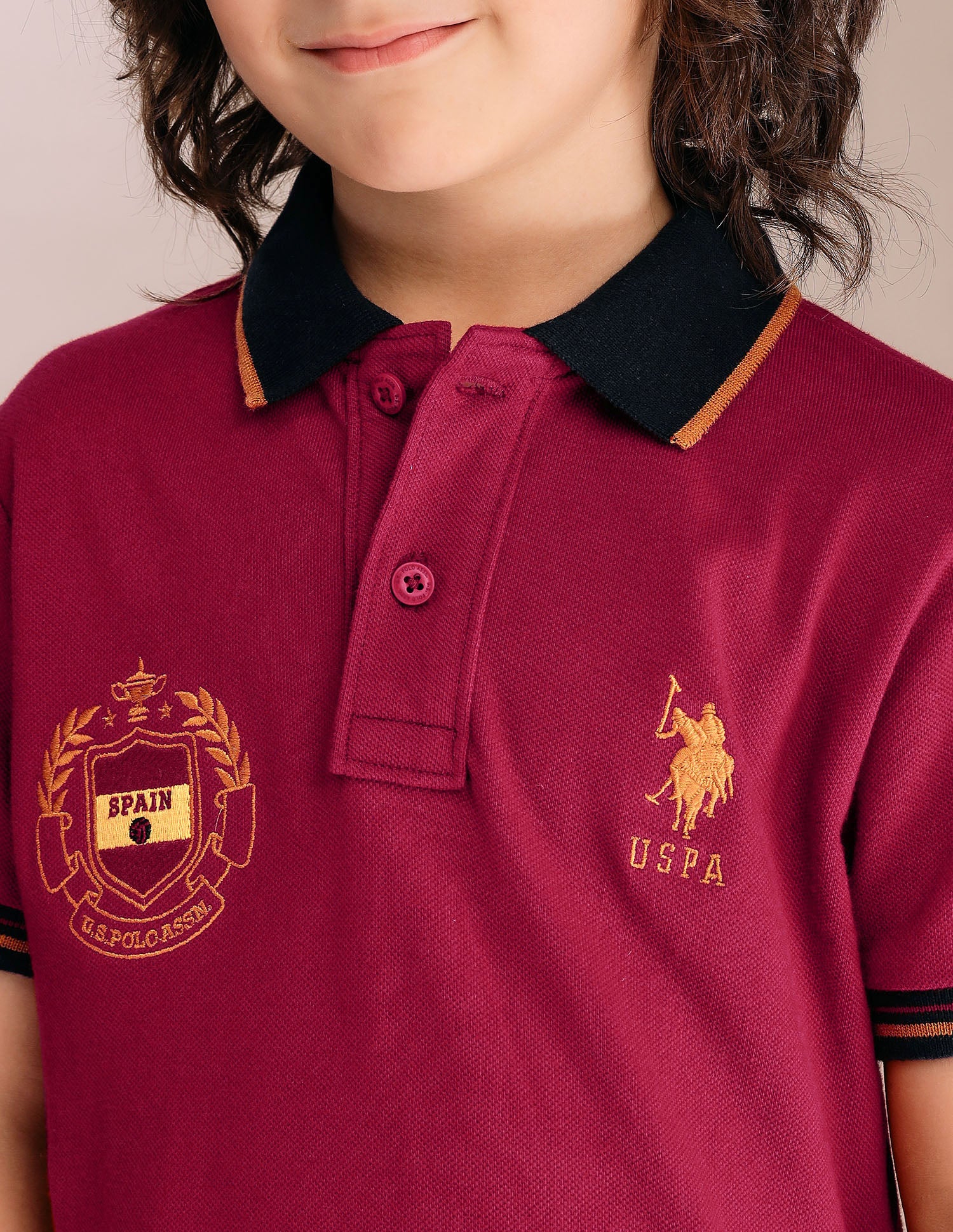 Boys Appliqued Regular Fit Polo Shirt Red - U.S. POLO ASSN. | Large