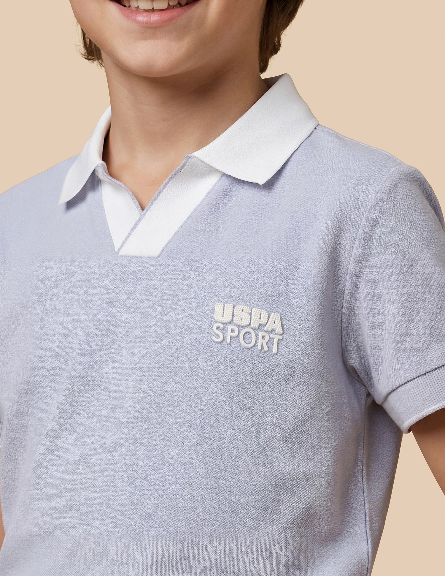 Solid Regular Fit Polo Shirt Light Blue - U.S. Polo Assn. India | Large