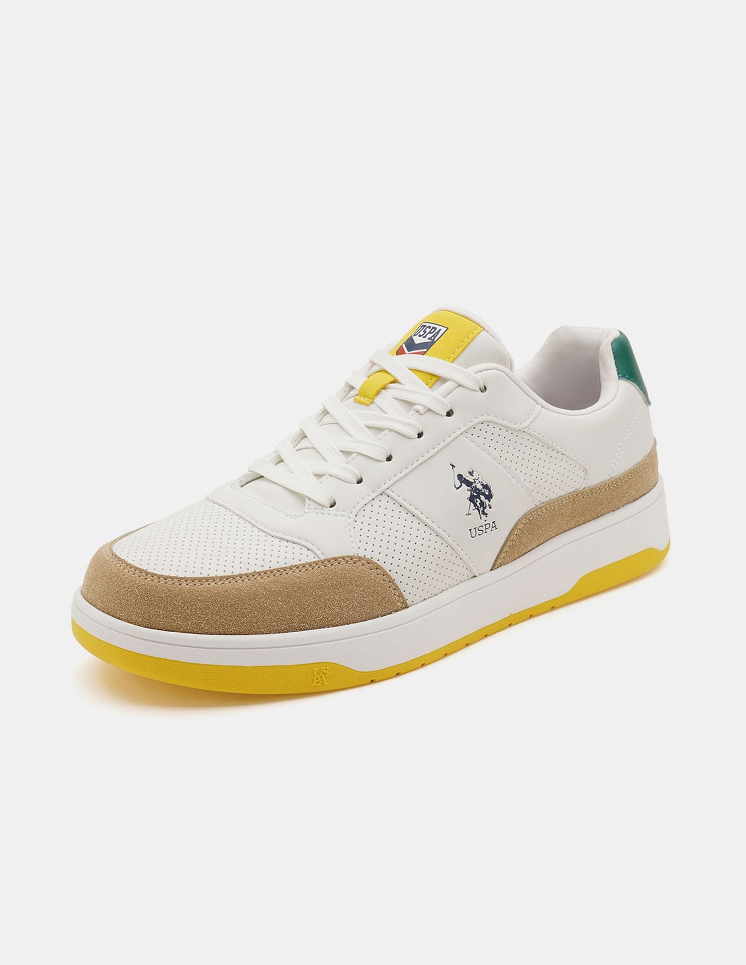 Men Simon Colour Blocked Sneakers Off White - U.S. POLO ASSN. | Large