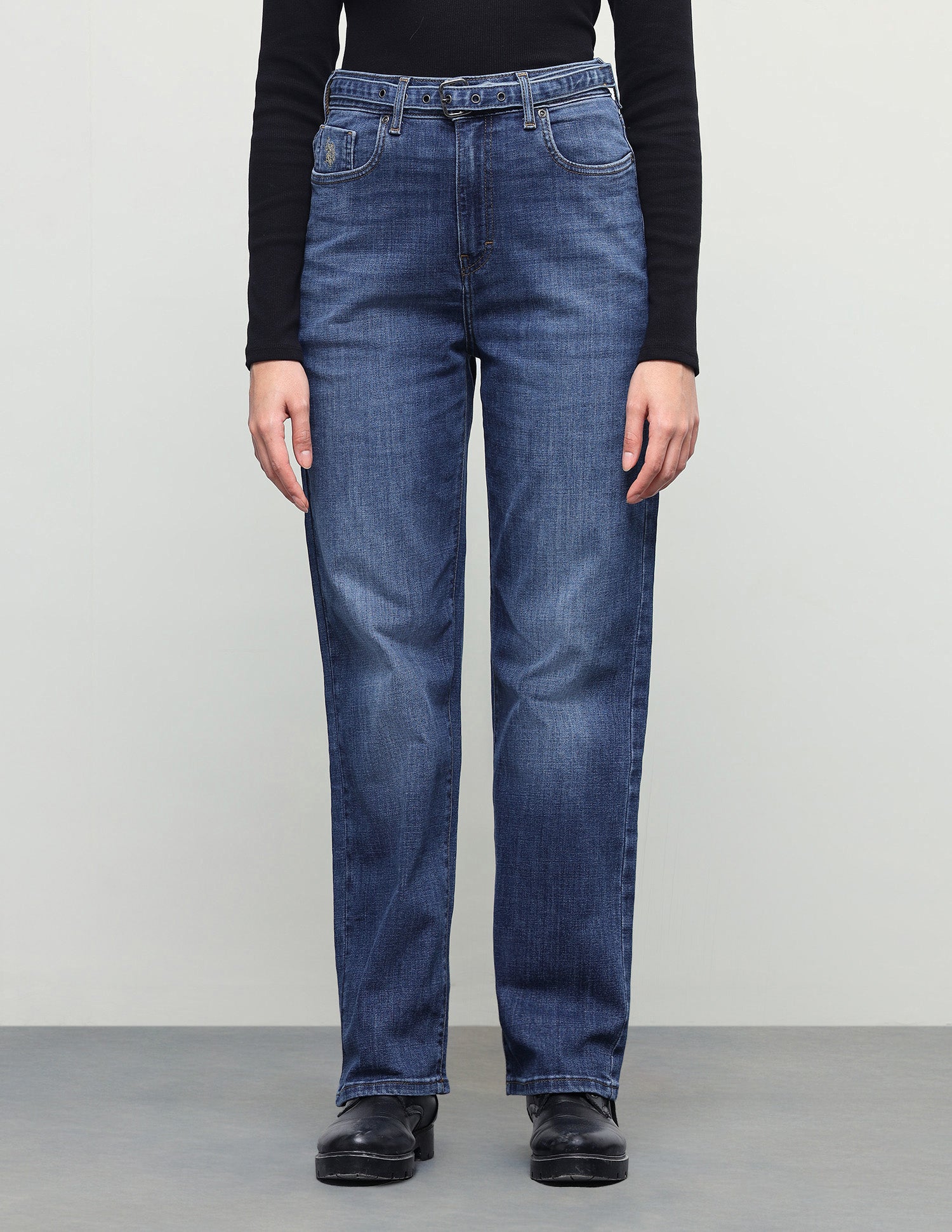Straight Fit Blue Jeans Dark Blue - U.S. Polo Assn. India | Large