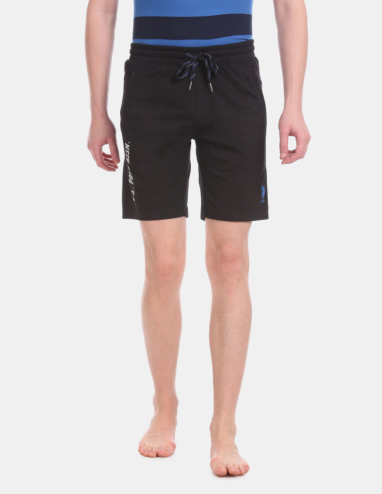 Comfort Fit Solid I677 Shorts - Pack Of 1 Black - U.S. POLO ASSN. | Large