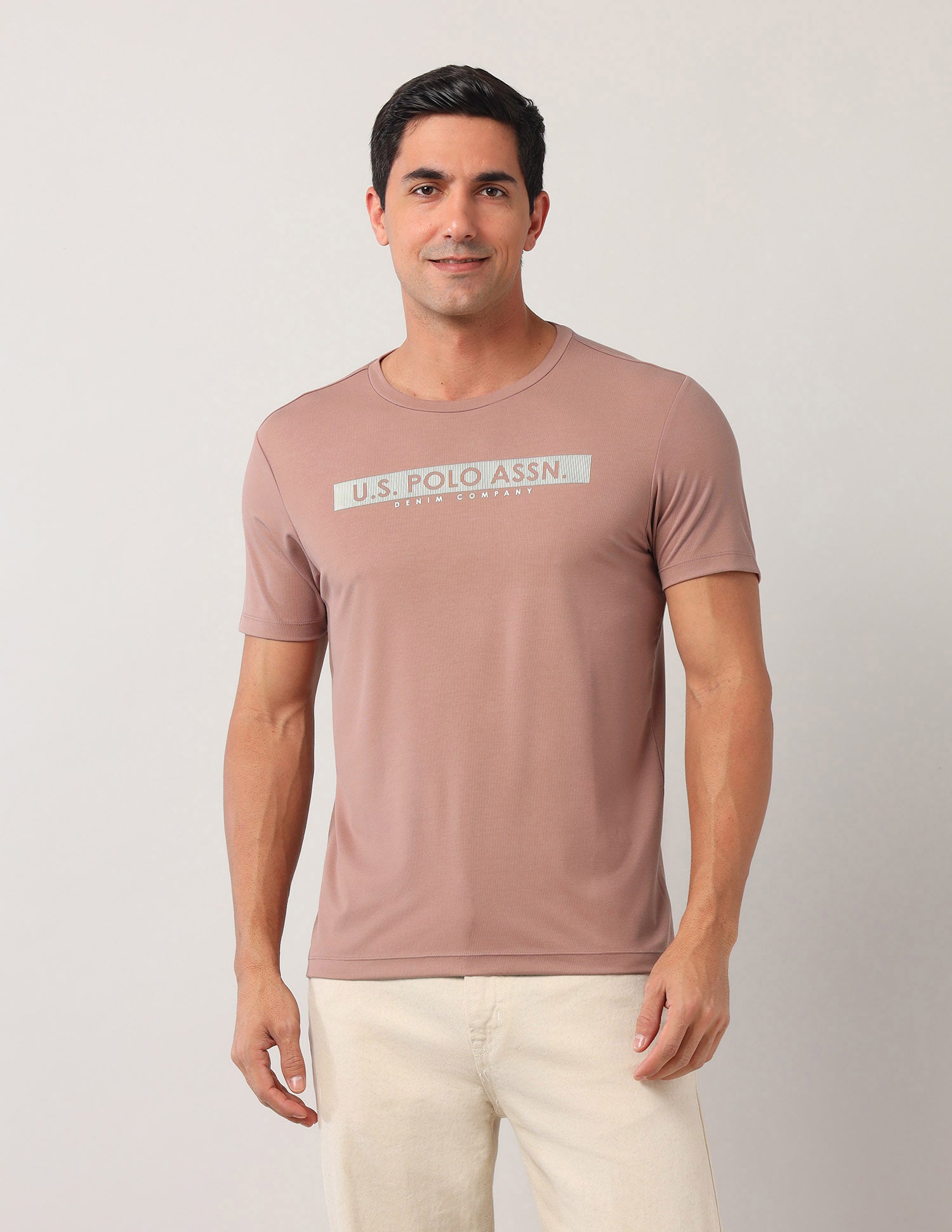 Muscle Fit Black Label T-Shirt Peach - U.S. Polo Assn. India | Large