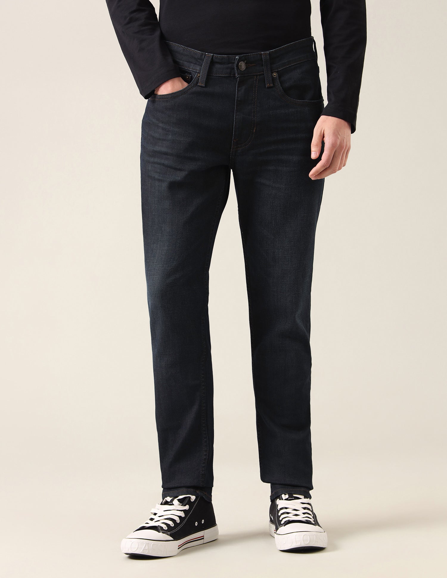 Brandon Slim-Tapered Fit Whiskered Jeans Dark Blue - U.S. Polo Assn. India | Large