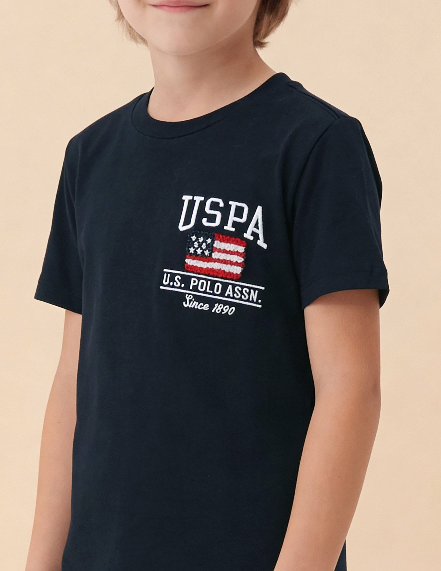 Brand Embroidered Regular Fit T-Shirt Navy - U.S. Polo Assn. India | Large