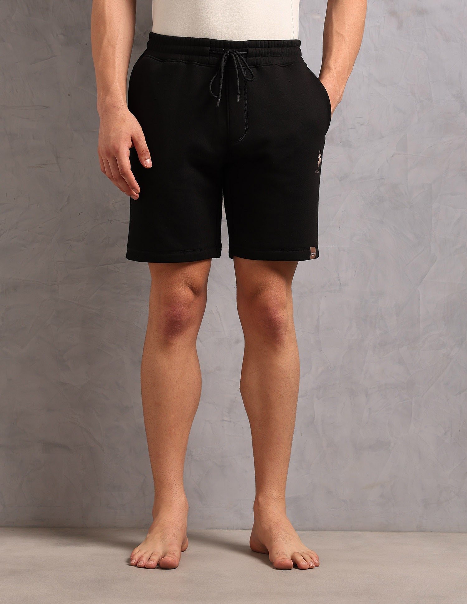 Cotton Terry OES10 Lounge Shorts - Pack Of 1 Black - U.S. POLO ASSN. | Large