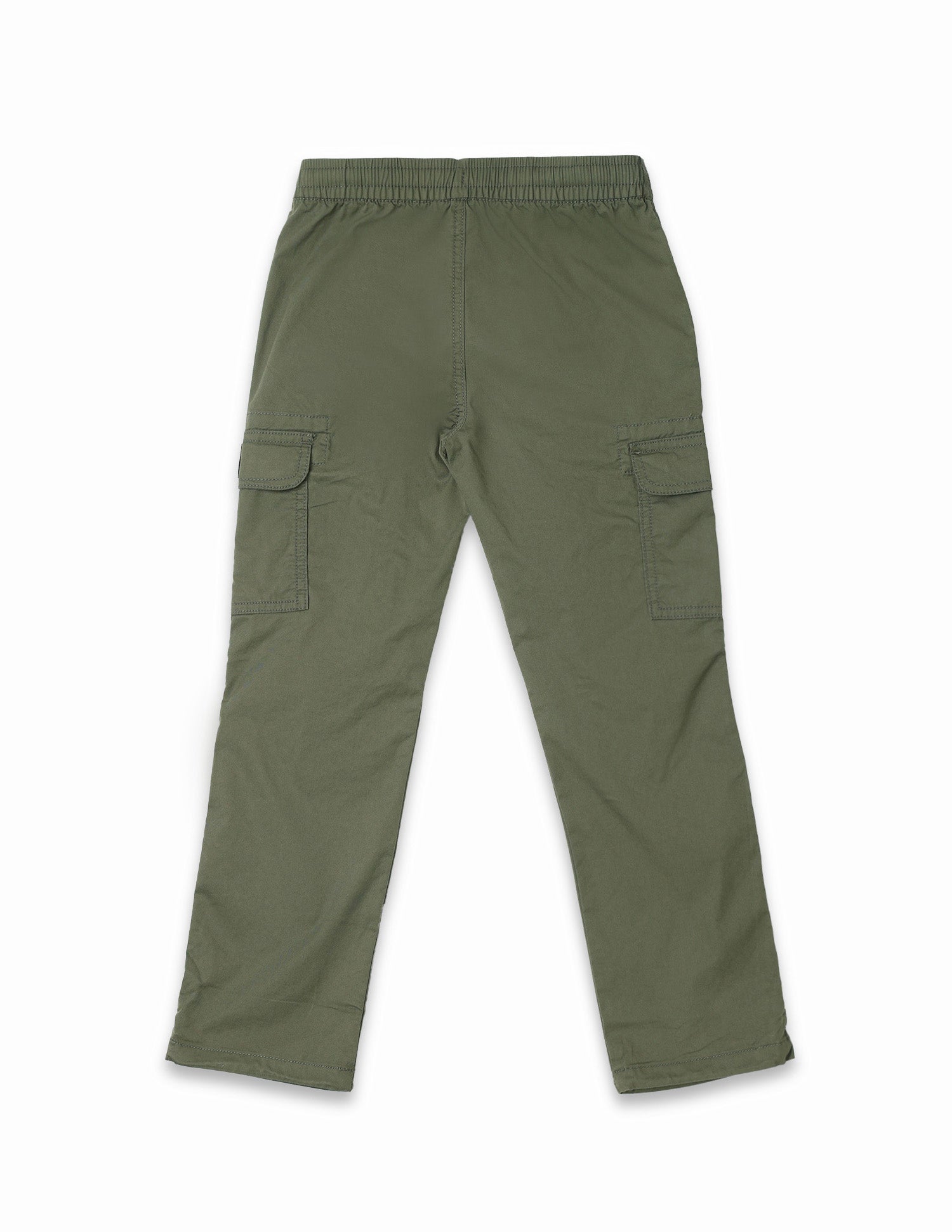 Boys Regular Fit Solid Cargos Olive - U.S. POLO ASSN. | Large