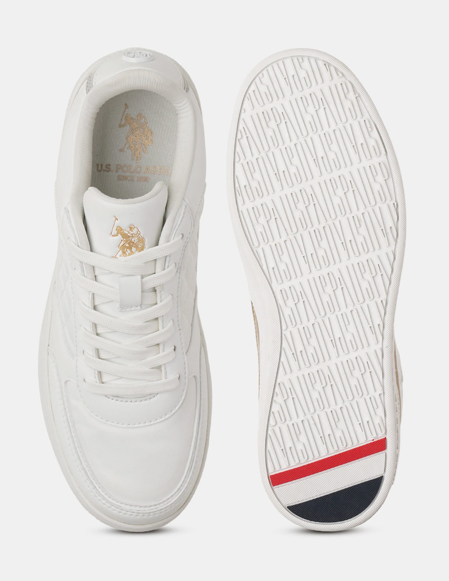 Women Sophie 2.0 Metallic Sneakers Off White - U.S. Polo Assn. India | Large