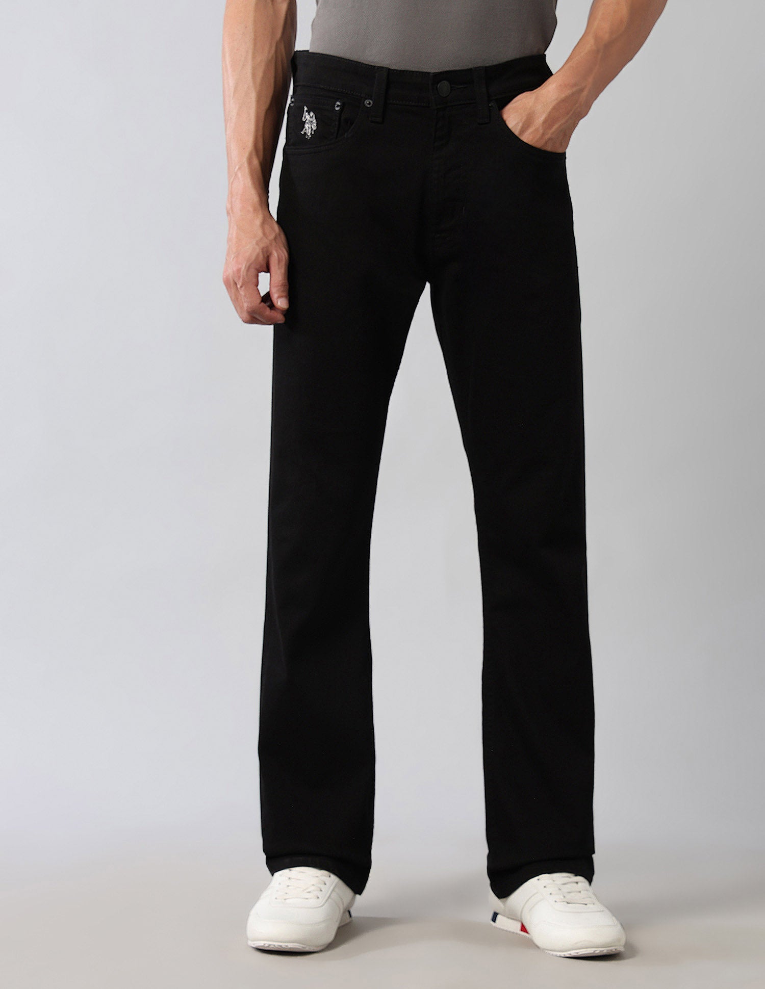 Connor Bootcut Fit Black Jeans Black - U.S. Polo Assn. India | Large