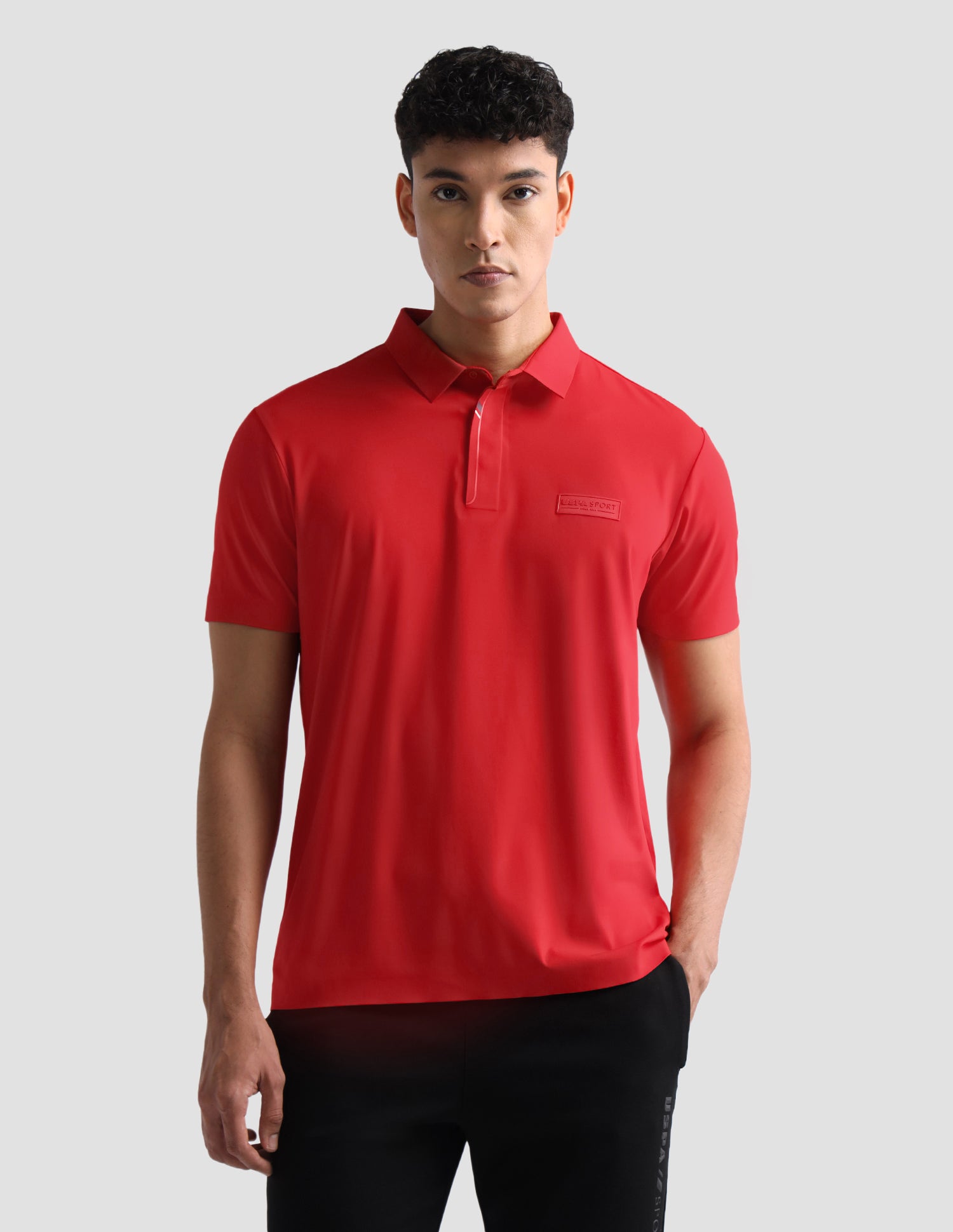 Solid Slim Fit Active Polo Shirt Red - U.S. Polo Assn. India | Large