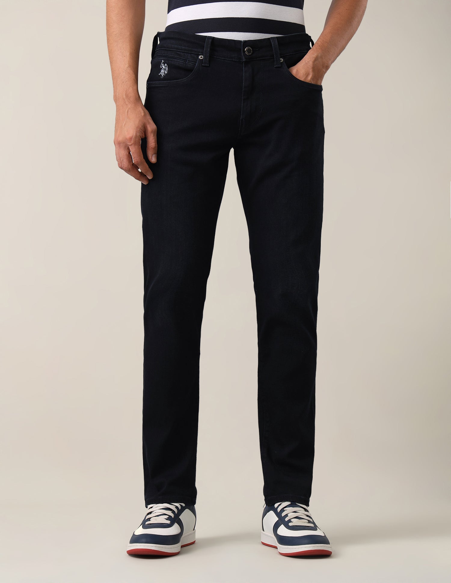 Brandon Slim-Tapered Fit Blue Jeans Dark Blue - U.S. Polo Assn. India | Large