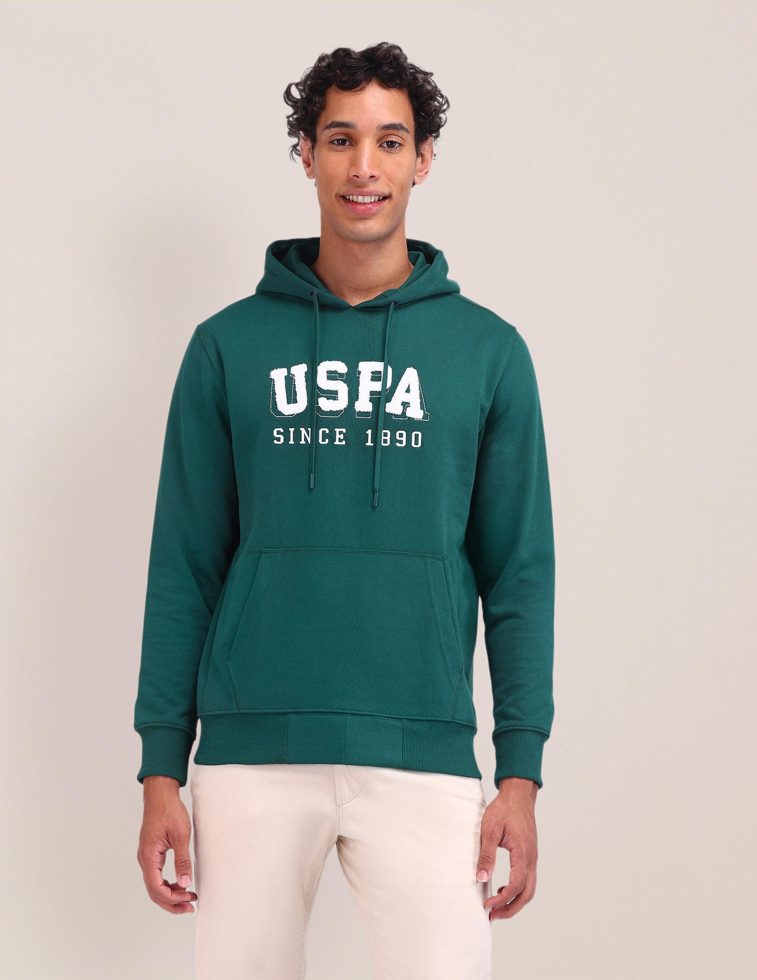 Brand Printed Regular Fit Sweatshirt Dark Green - U.S. POLO ASSN. | Large