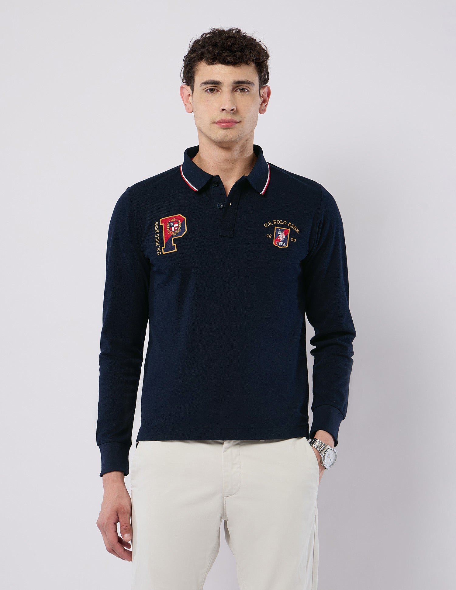 Brand Embroidered Regular Fit Polo Shirt Navy - U.S. POLO ASSN. | Large