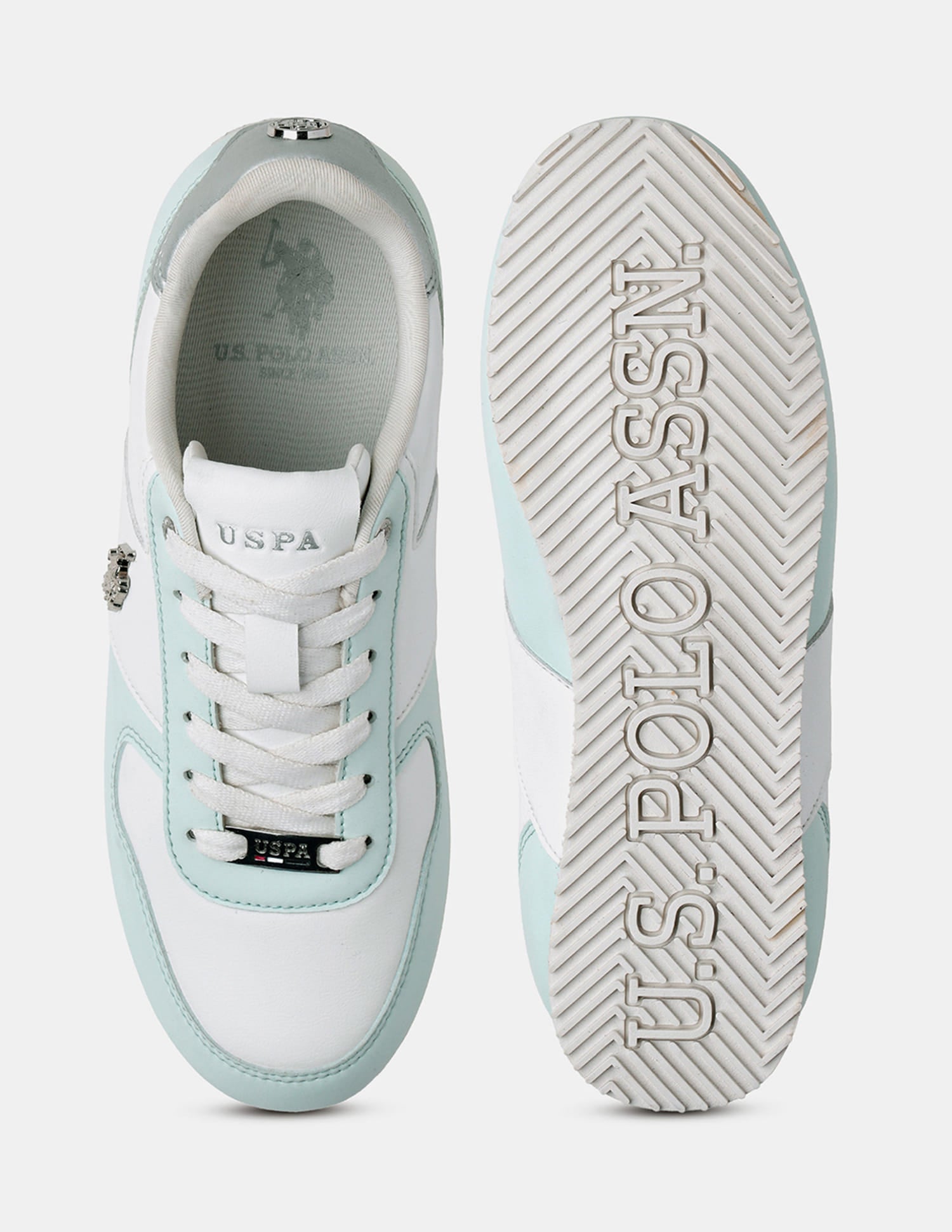 Women Sorrento 2.0 Colourblocked Sneakers Light Green - U.S. Polo Assn. India | Large
