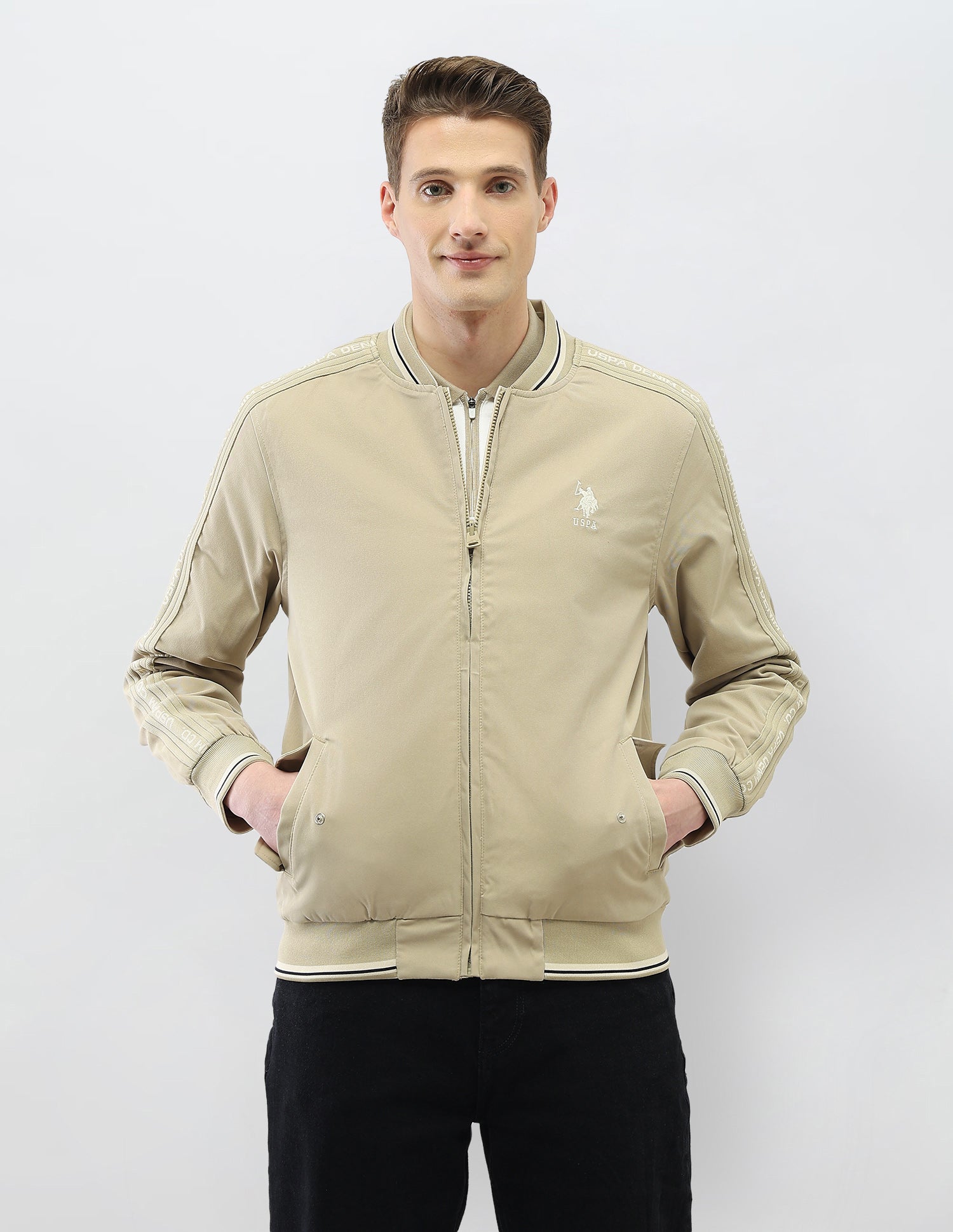 Reversible Regular Fit Jacket Beige - U.S. Polo Assn. India | Large