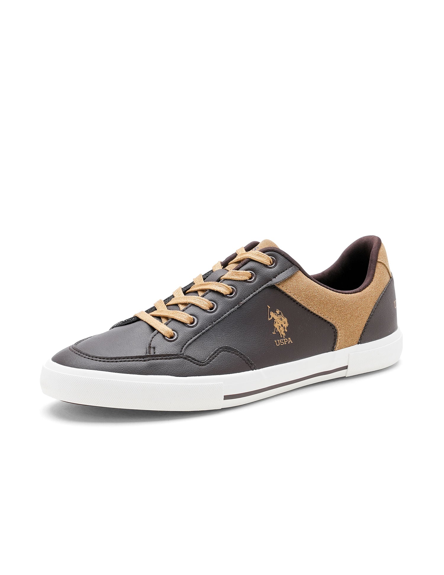 Men PU Hampton Sneakers Brown - U.S. Polo Assn. India | Large