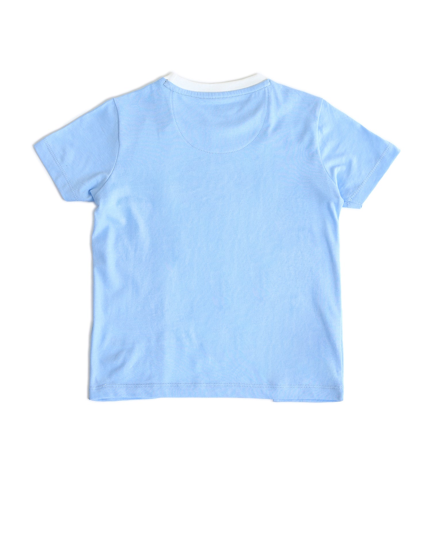 Boys Colour Block Regular Fit T-Shirt Light Blue - U.S. POLO ASSN. | Large
