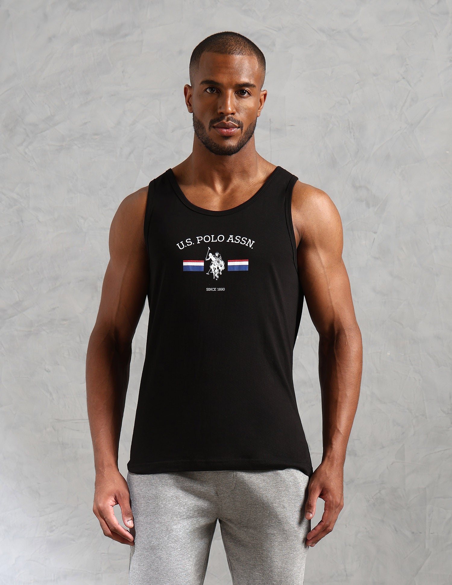 Brand Print Comfort Fit OEV02 Vest - Pack Of 1 Black - U.S. POLO ASSN. | Large