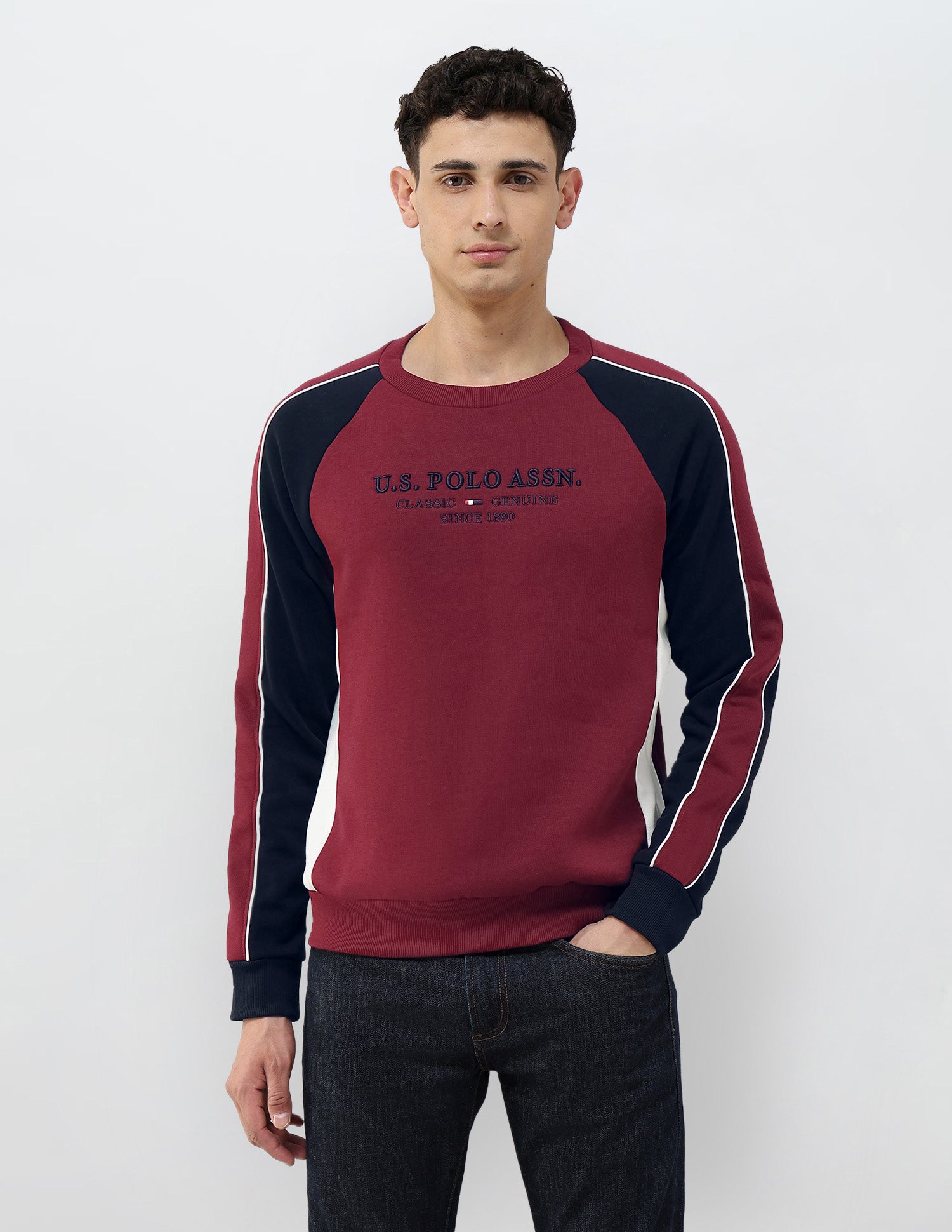 Brand Embroidered Regular Fit Sweatshirt Red - U.S. POLO ASSN. | Large