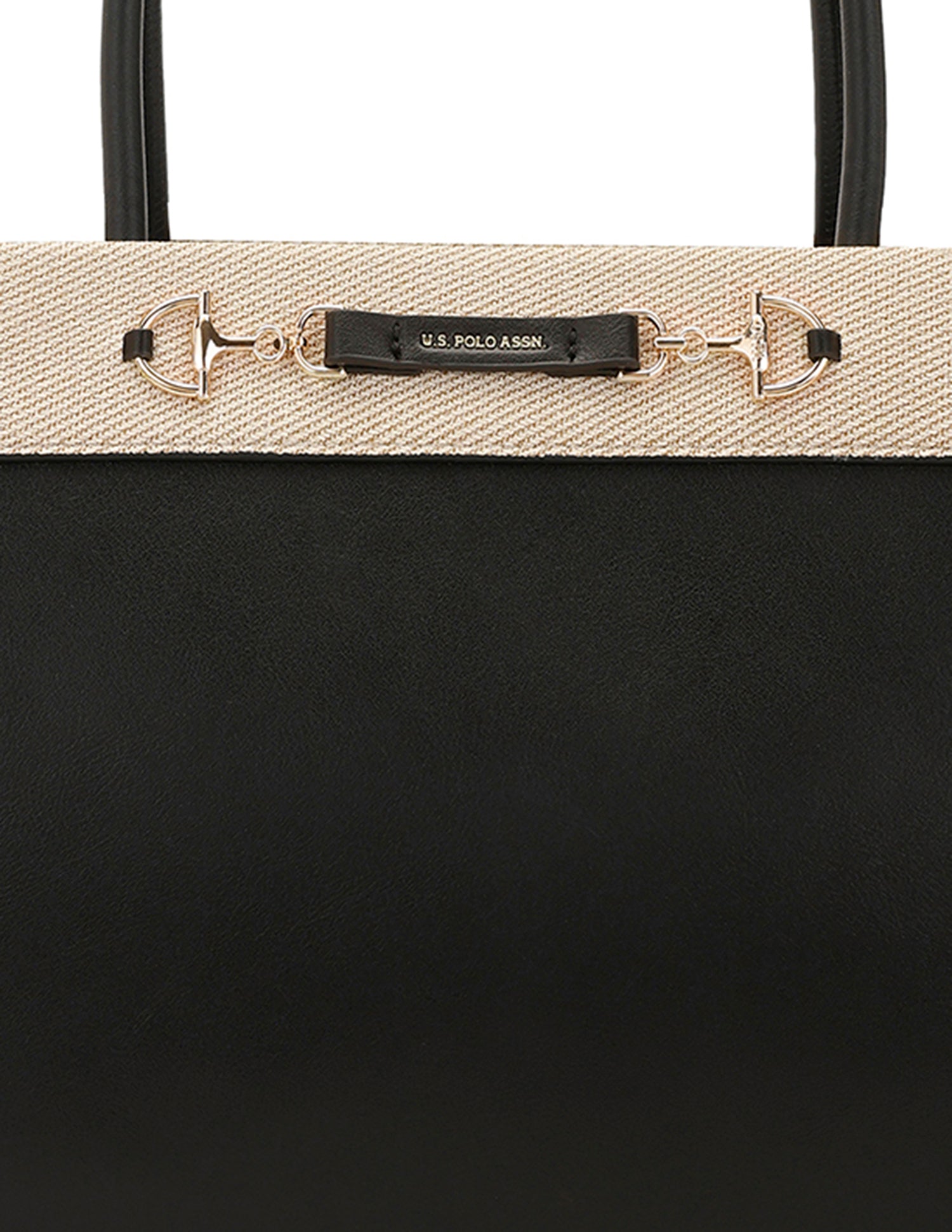 Women Alina Colour Blocked Satchel Bag Black - U.S. POLO ASSN. | Large