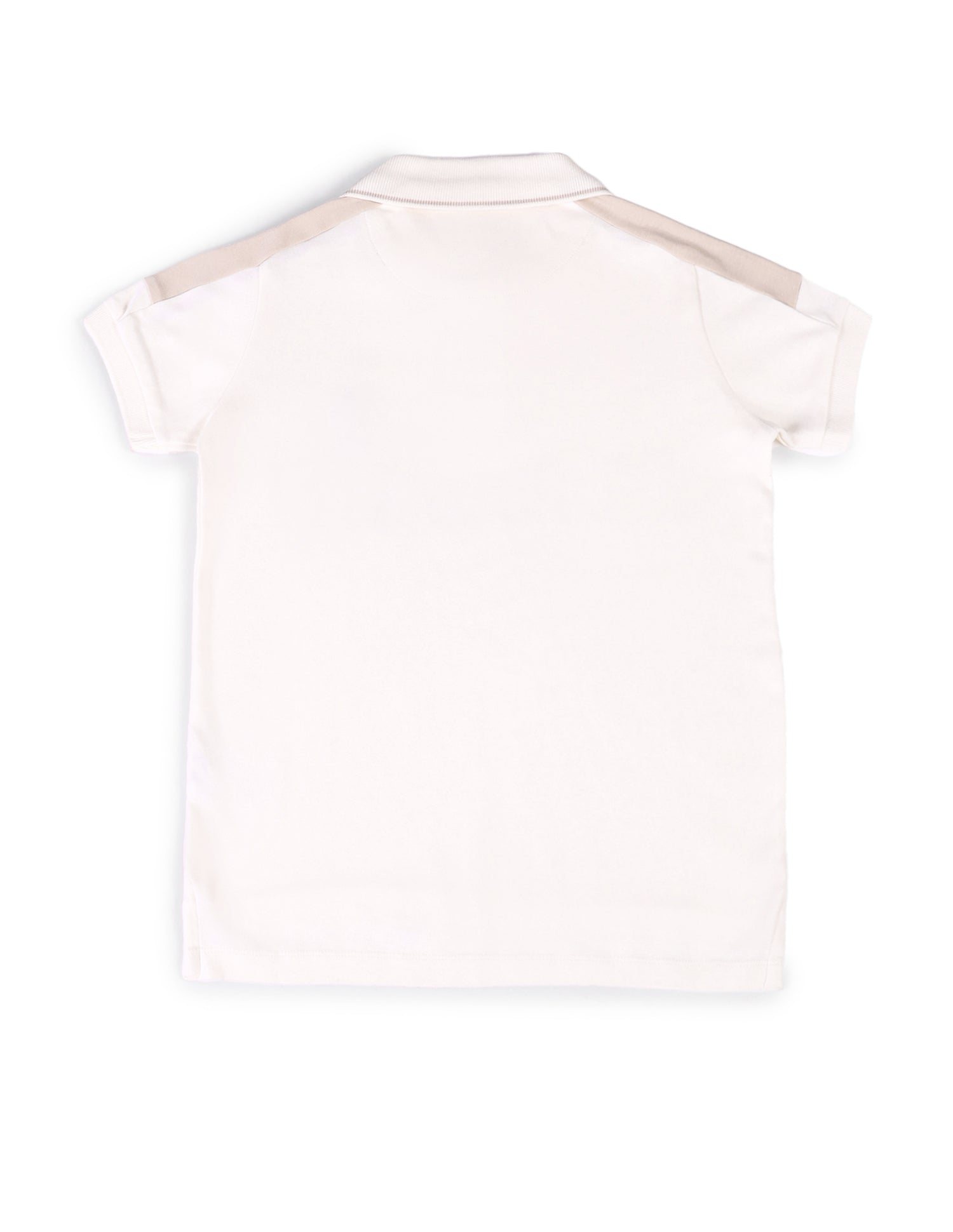 Boys Brand Printed Regular Fit Polo Shirt Ivory - U.S. Polo Assn. India | Large