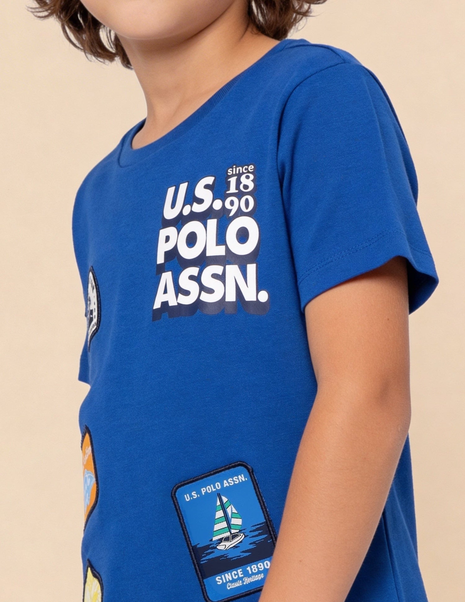 Graphic Printed Regular Fit T-Shirt Blue - U.S. Polo Assn. India | Large