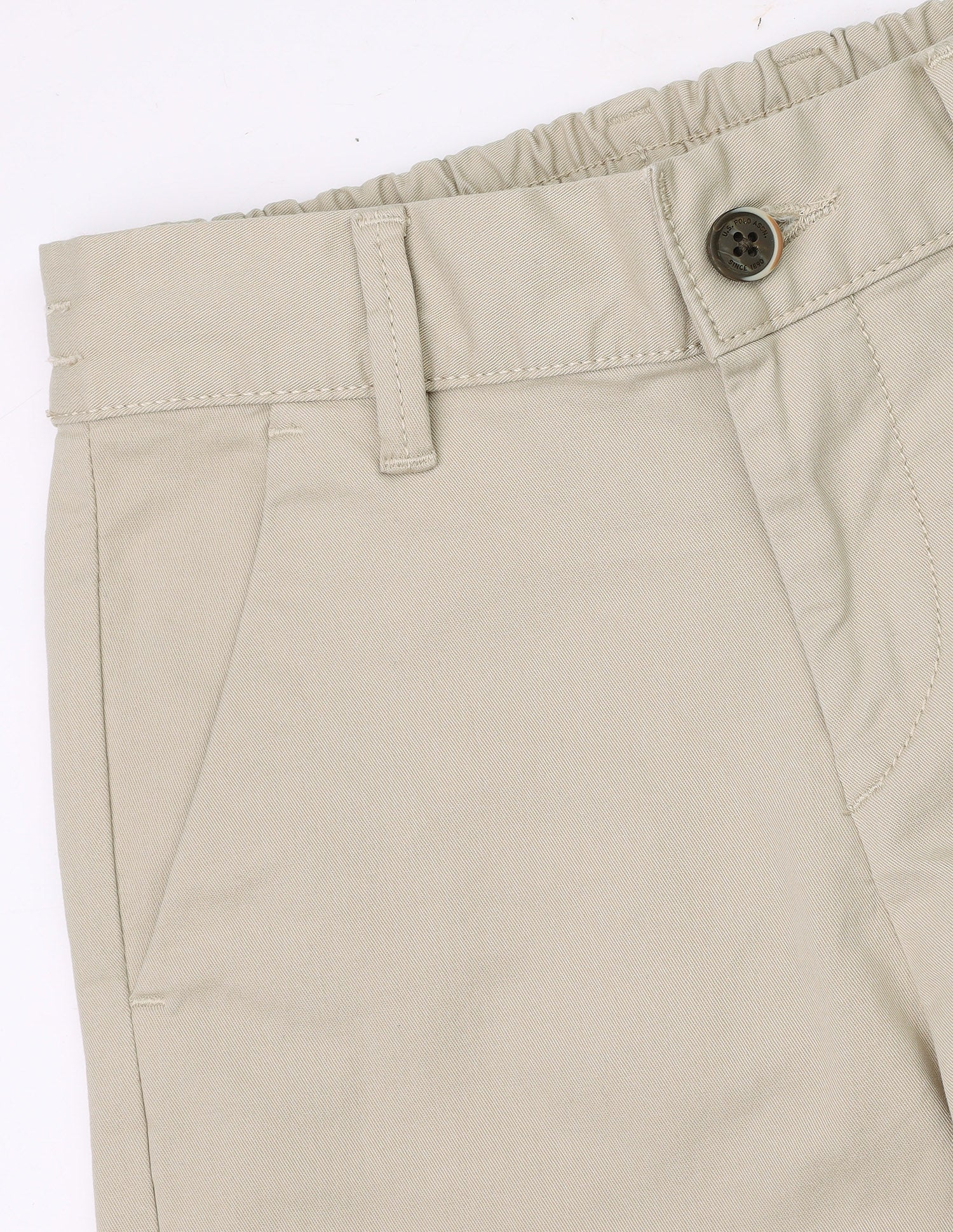Twill Slim Fit Trousers Beige - U.S. Polo Assn. India | Large