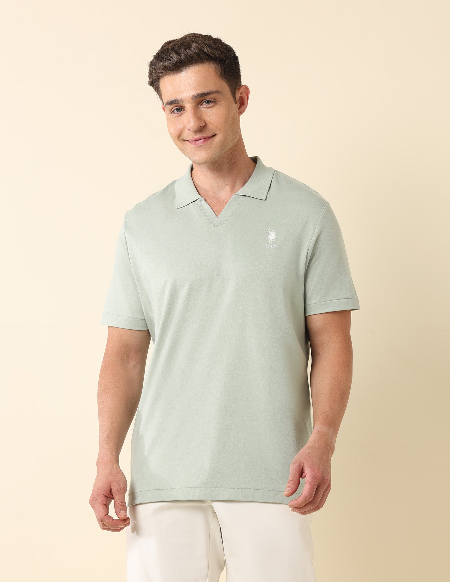 Slim Fit Classic Polo Shirt Light Green - U.S. Polo Assn. India | Large