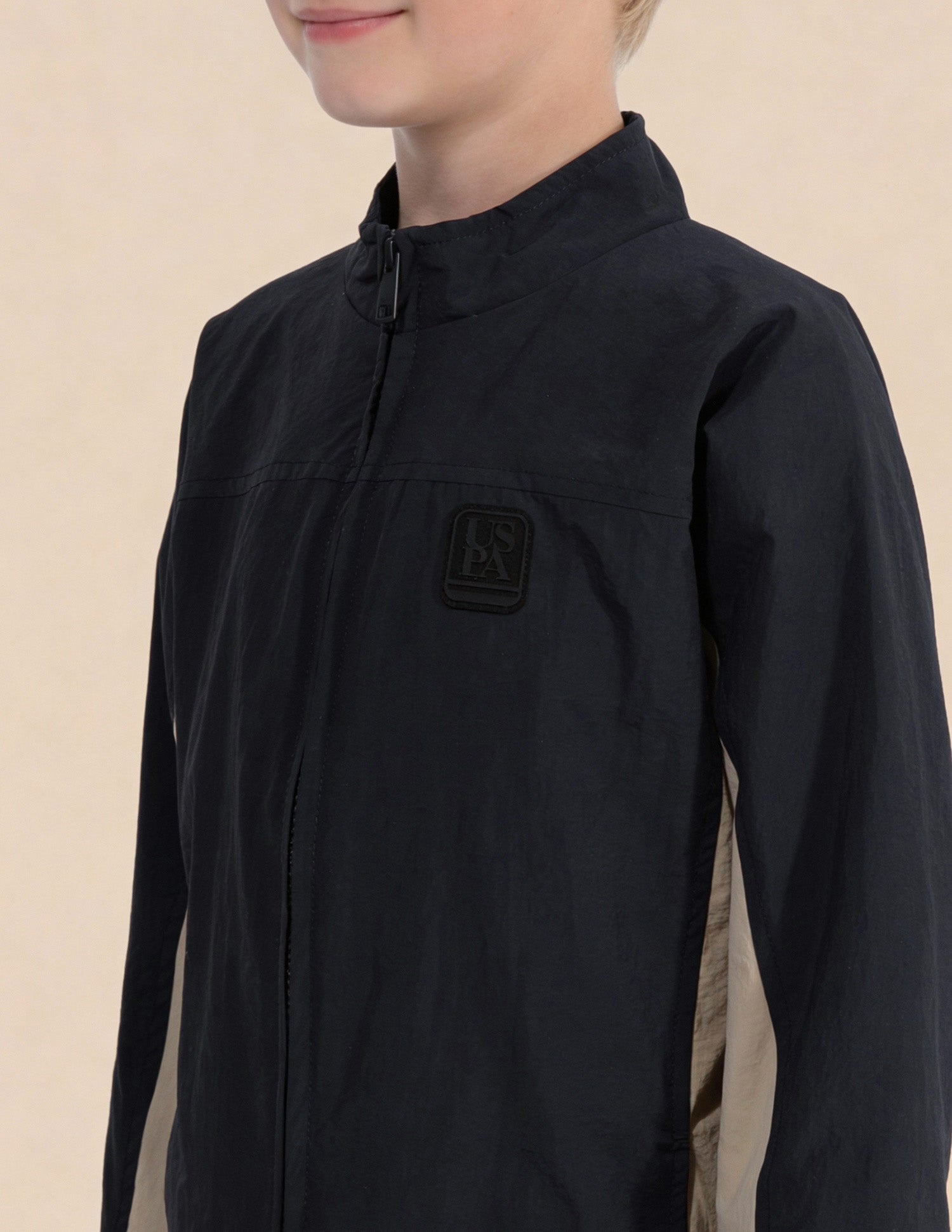 Boys Colourblocked Regular Fit Jacket Navy - U.S. Polo Assn. India | Large