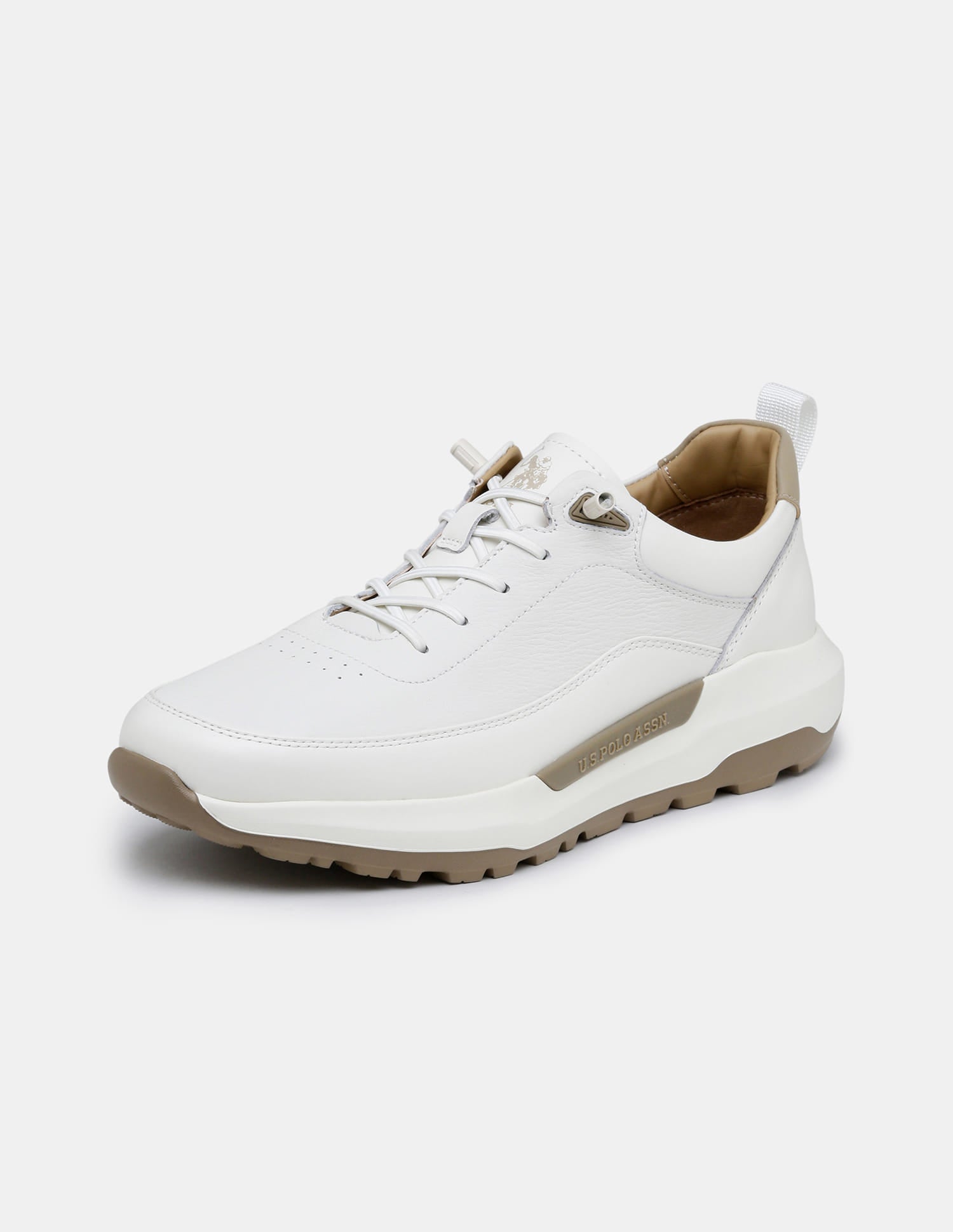 Round Toe Lace Ups Ansel 2.0 Sneakers White - U.S. Polo Assn. India | Large
