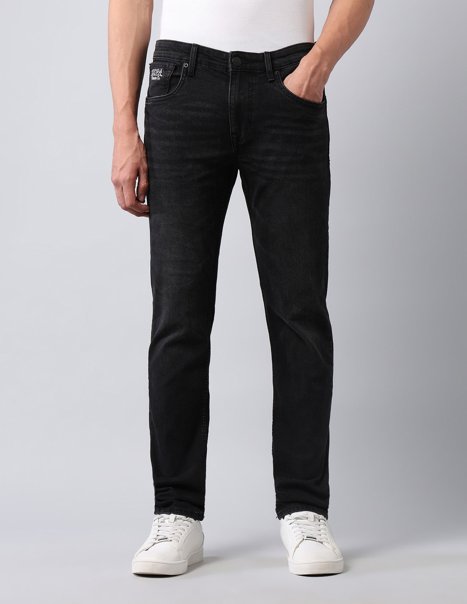 Brandon Slim Tapered Fit Black Jeans Black - U.S. POLO ASSN. | Large