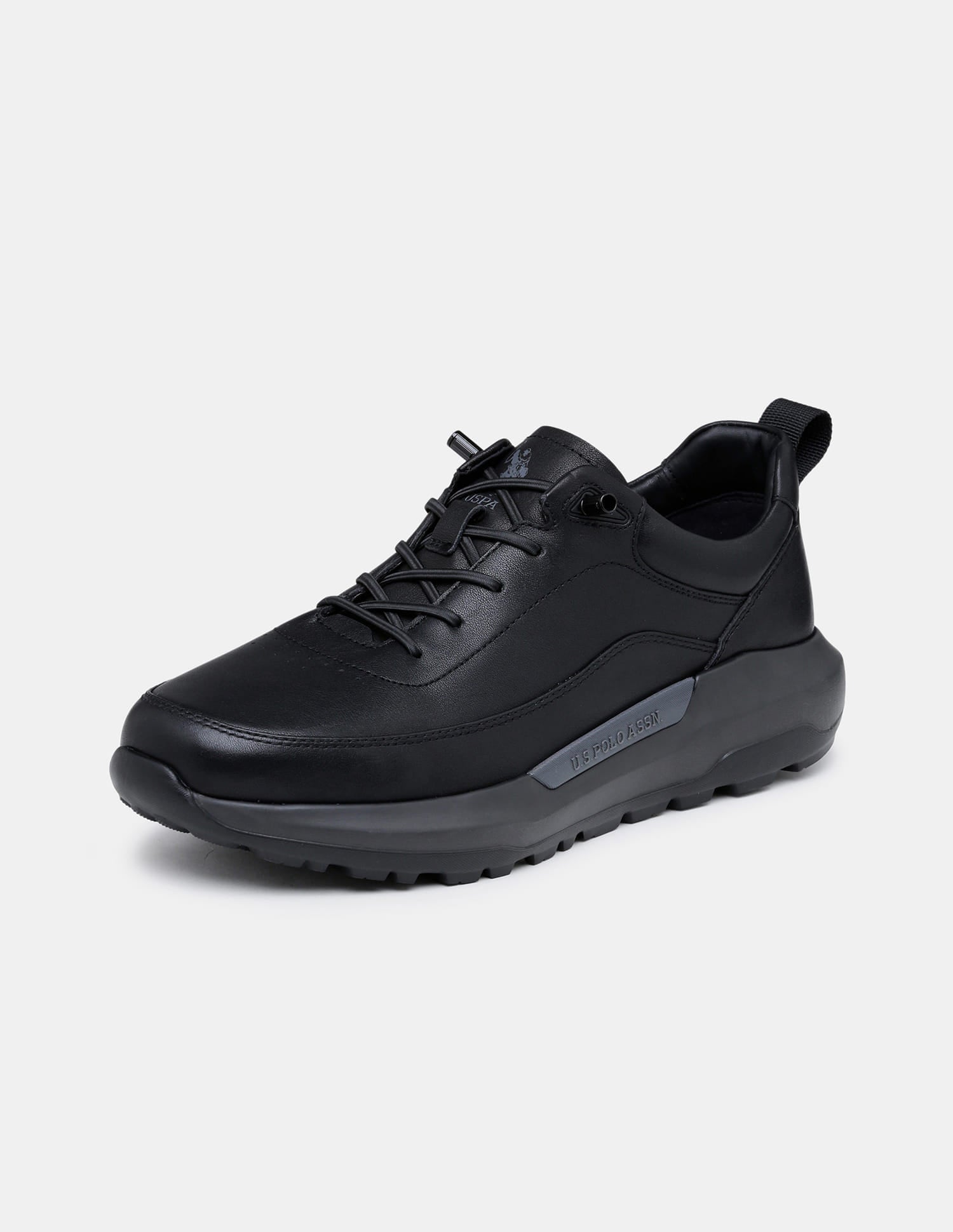 Round Toe Lace Ups Ansel 2.0 Sneakers Black - U.S. Polo Assn. India | Large