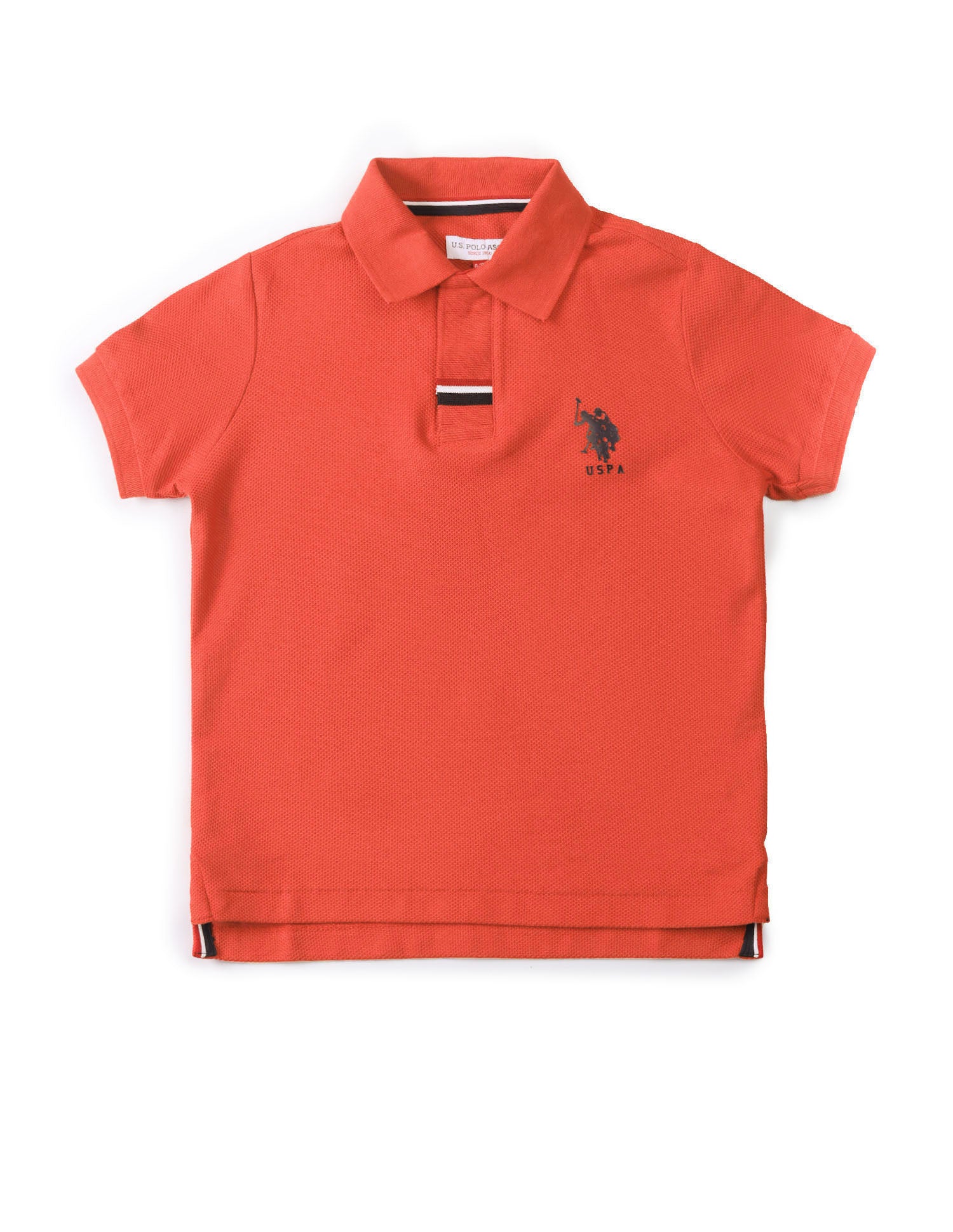 UKTSH1534 DK. ORANGE Boys T-Shirt Dark Orange - U.S. POLO ASSN. | Large