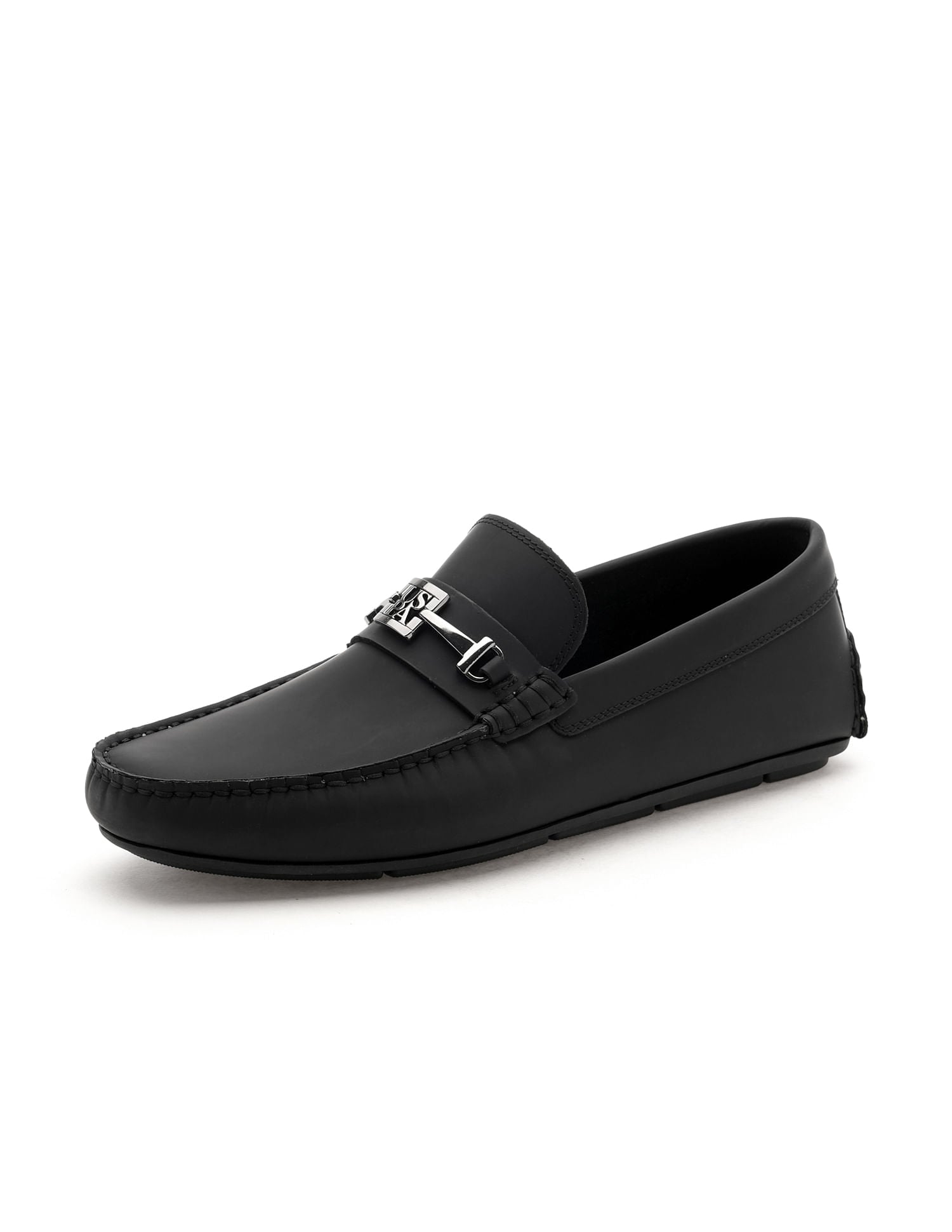 Men Solid Adrinal Loafers Black - U.S. Polo Assn. India | Large