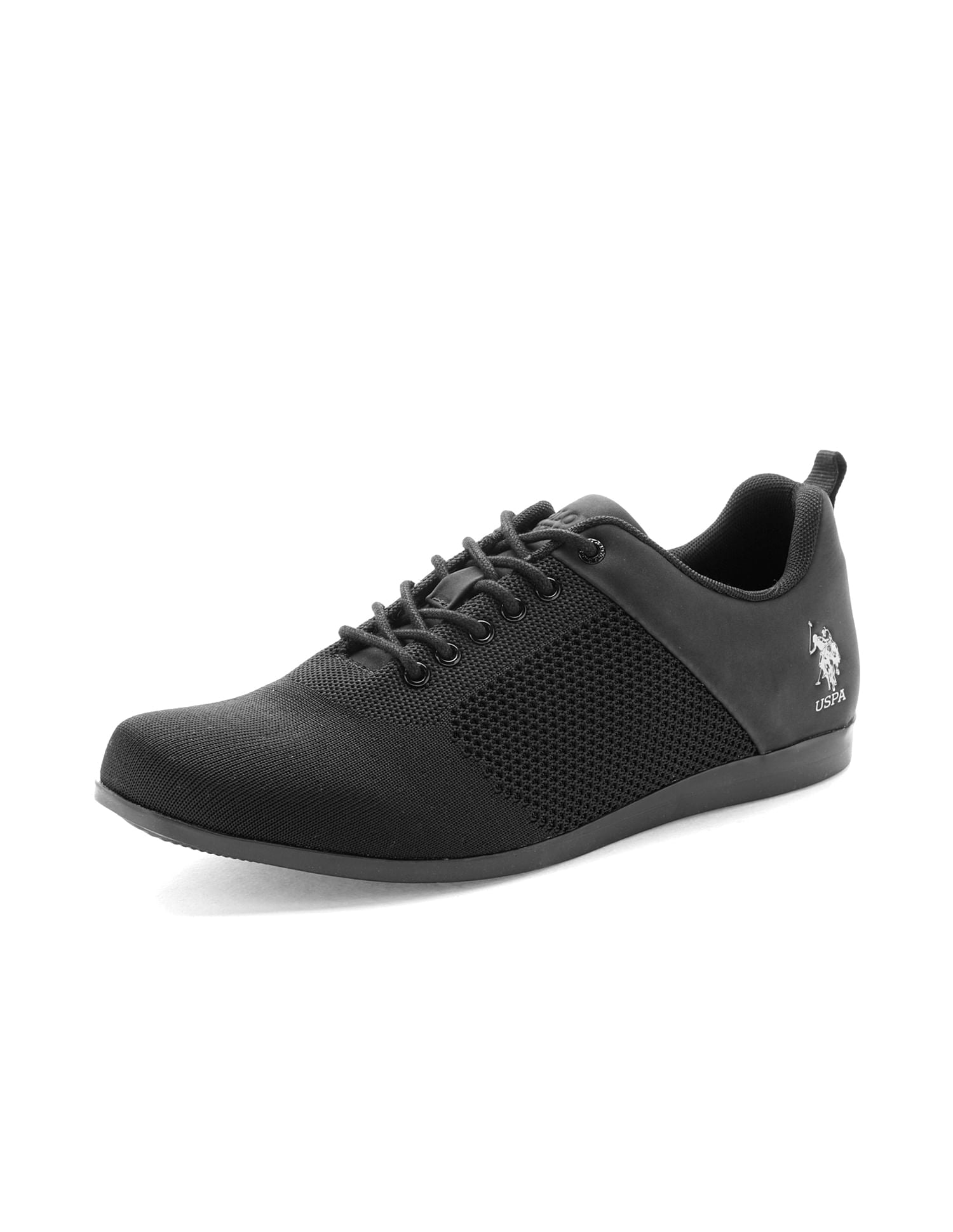 Men Junia 4.0 Black Work Casuals Lace Up Shoes Black - U.S. Polo Assn. India | Large