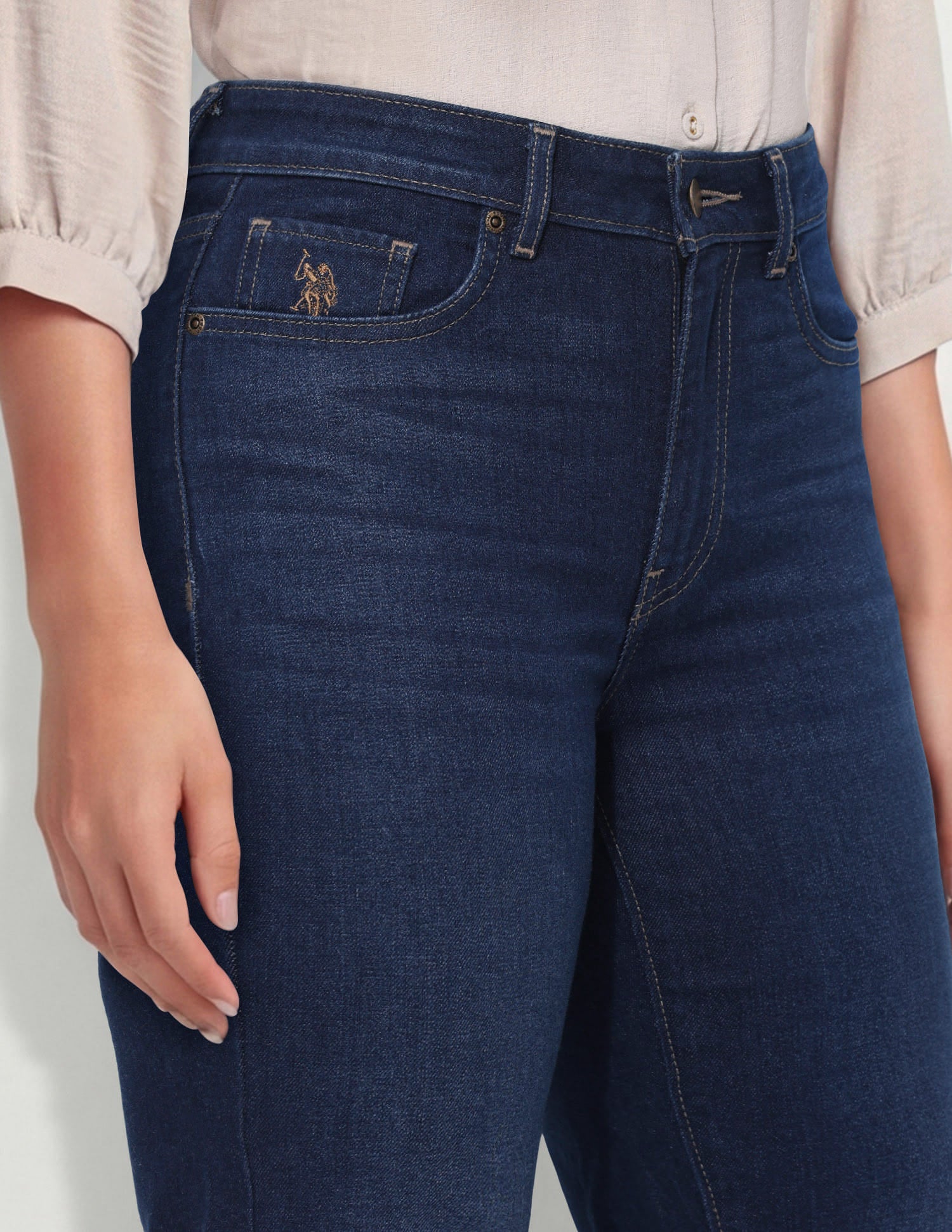 High Rise Bootcut Jeans Blue - U.S. Polo Assn. India | Large