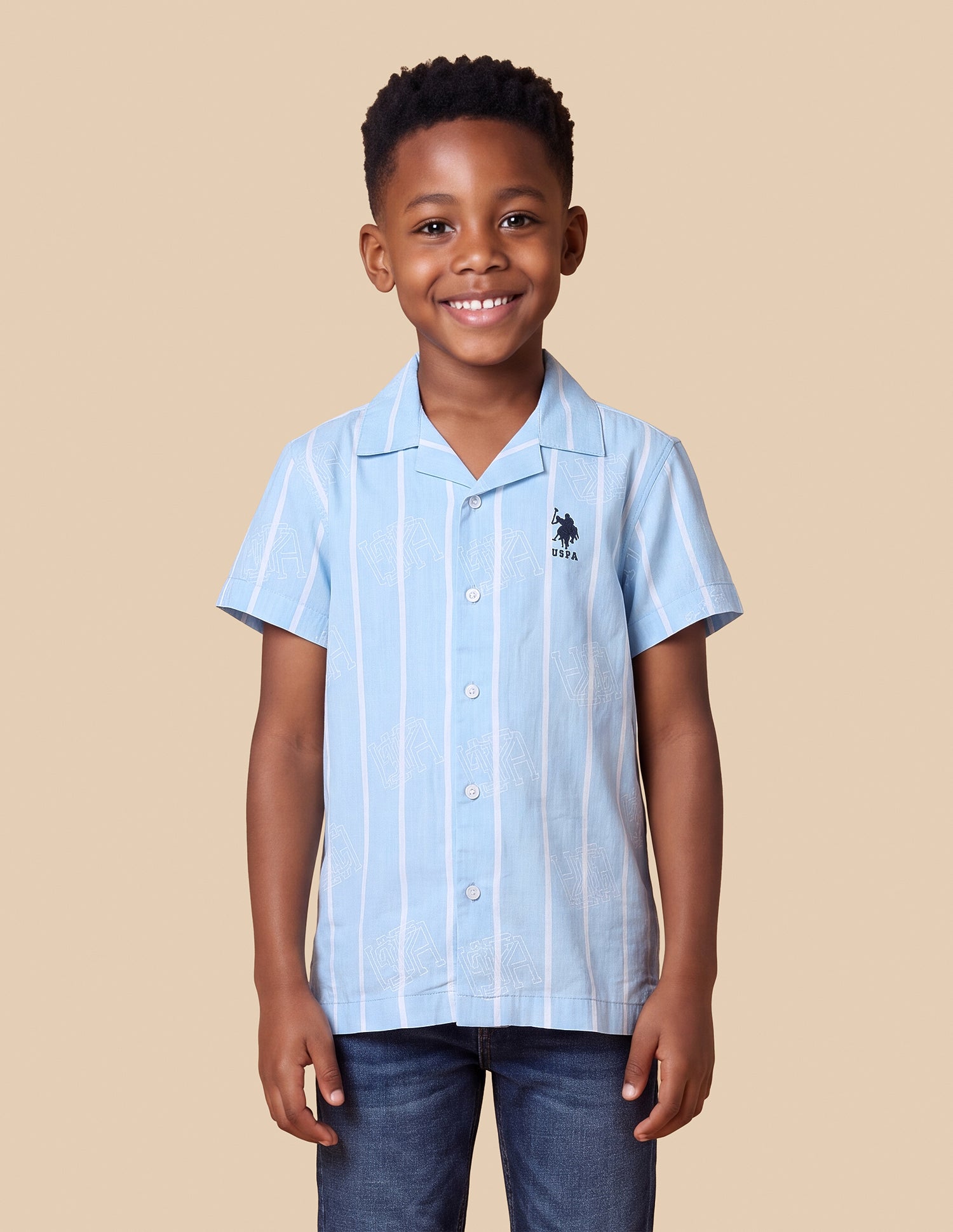 Vertical Striped Regular Fit Shirt Blue - U.S. Polo Assn. India | Large