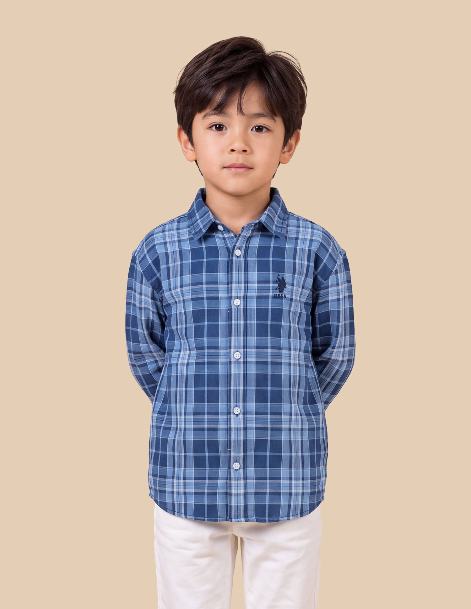 Tartan Checked Dobby Shirt Blue - U.S. Polo Assn. India | Large