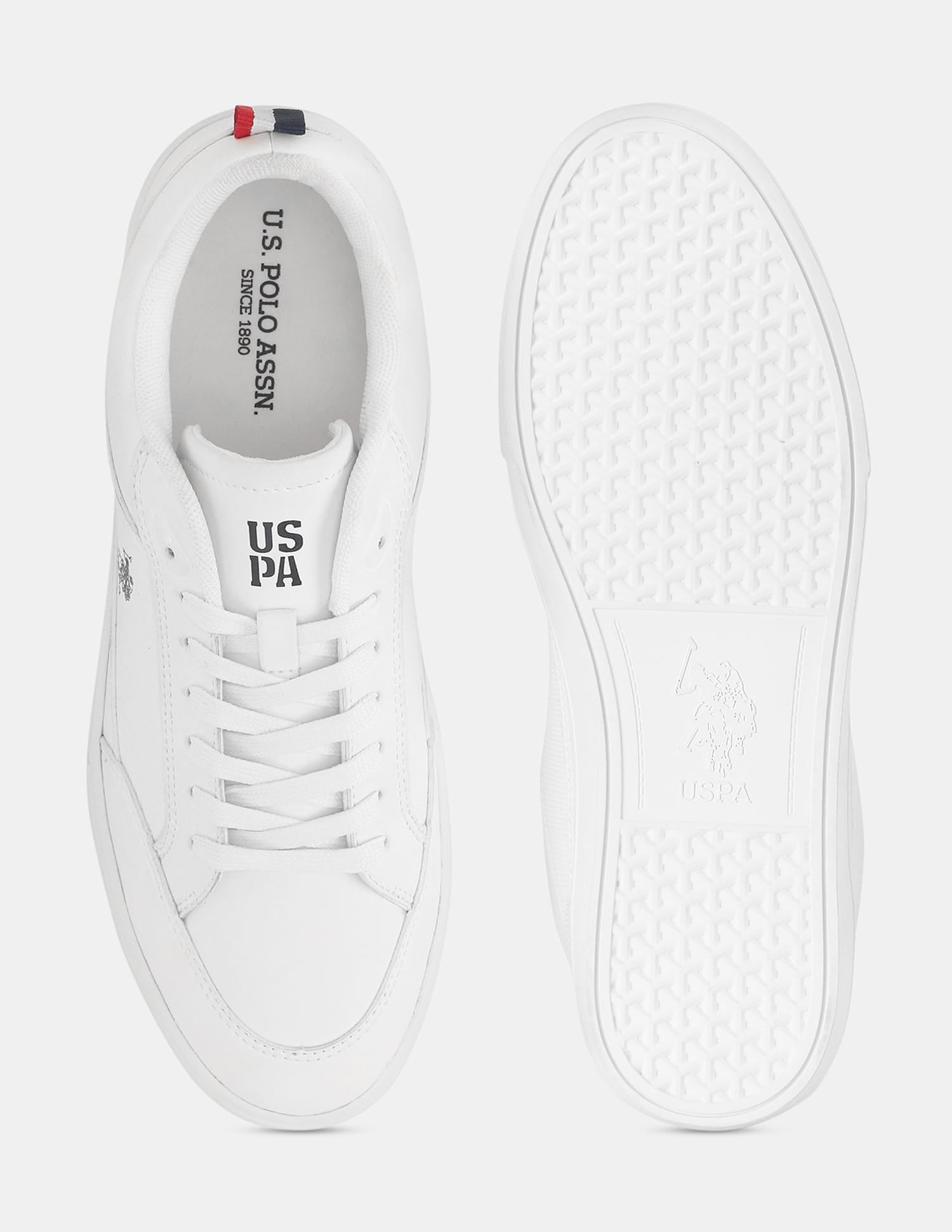 Men Round Toe Lucian Sneakers Off White - U.S. Polo Assn. India | Large