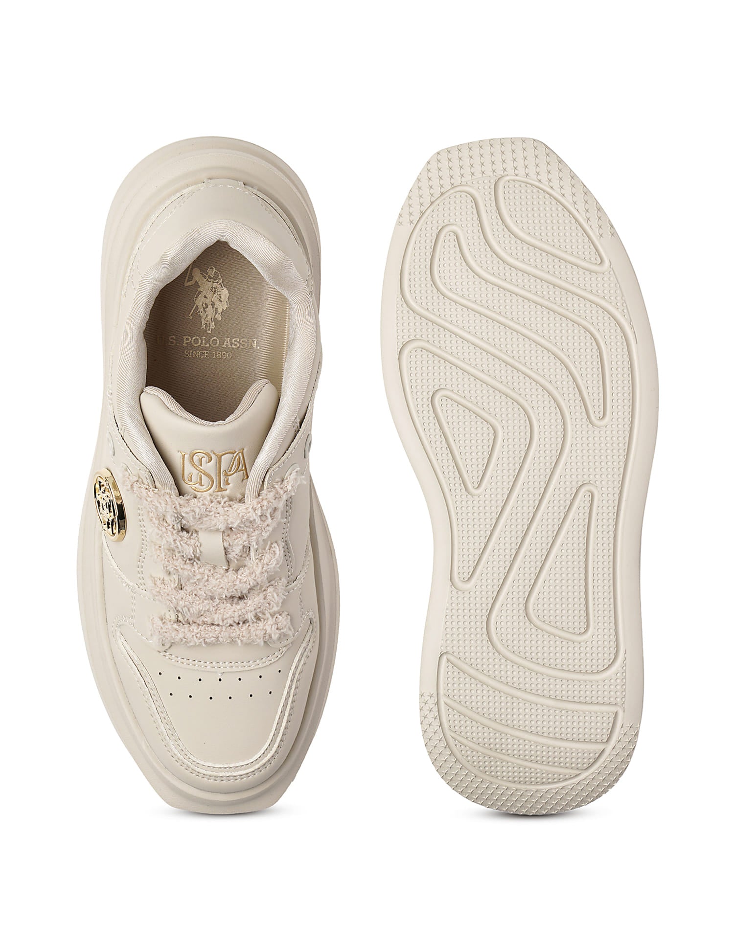 Burna Nude Light Weight Sneaker Shoes Nude - U.S. Polo Assn. India | Large